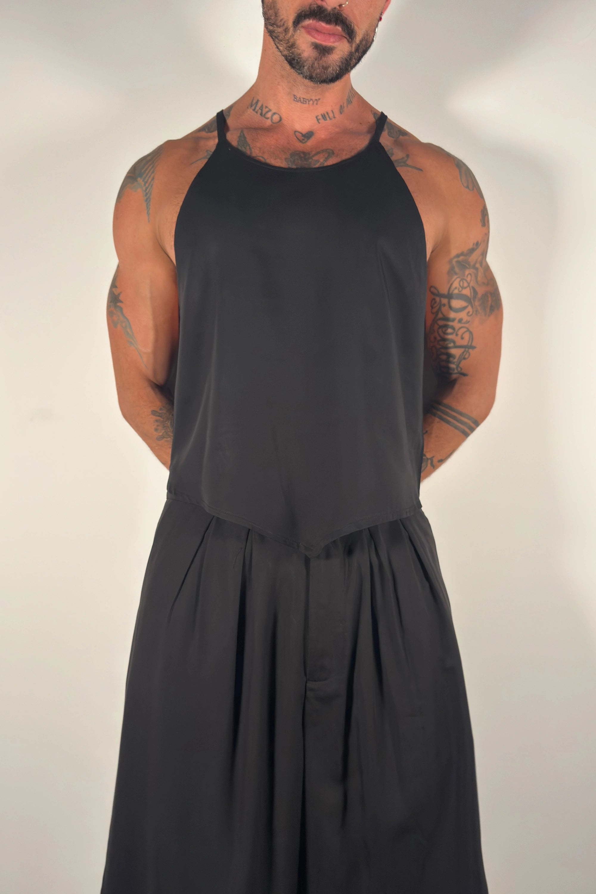 Oleander Halter Tank - Black