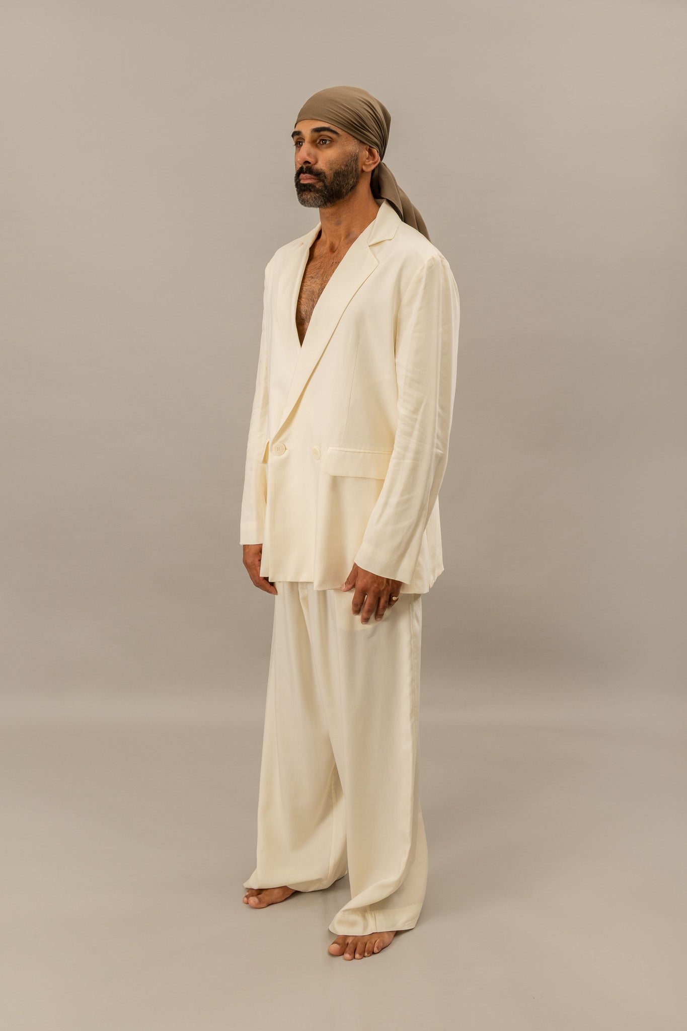 Double Breasted Blazer - Cream