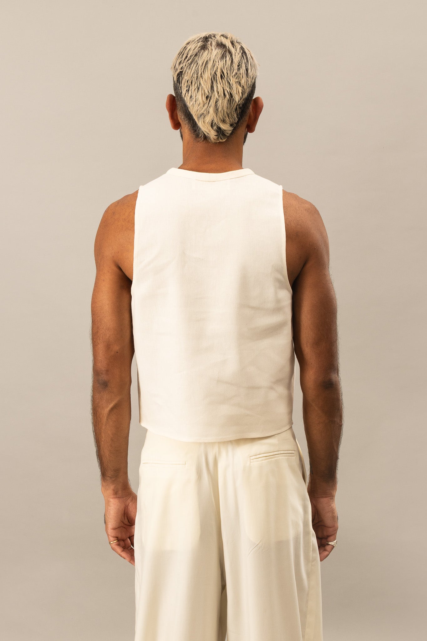 Regenerated Cropped Tank - Undyed