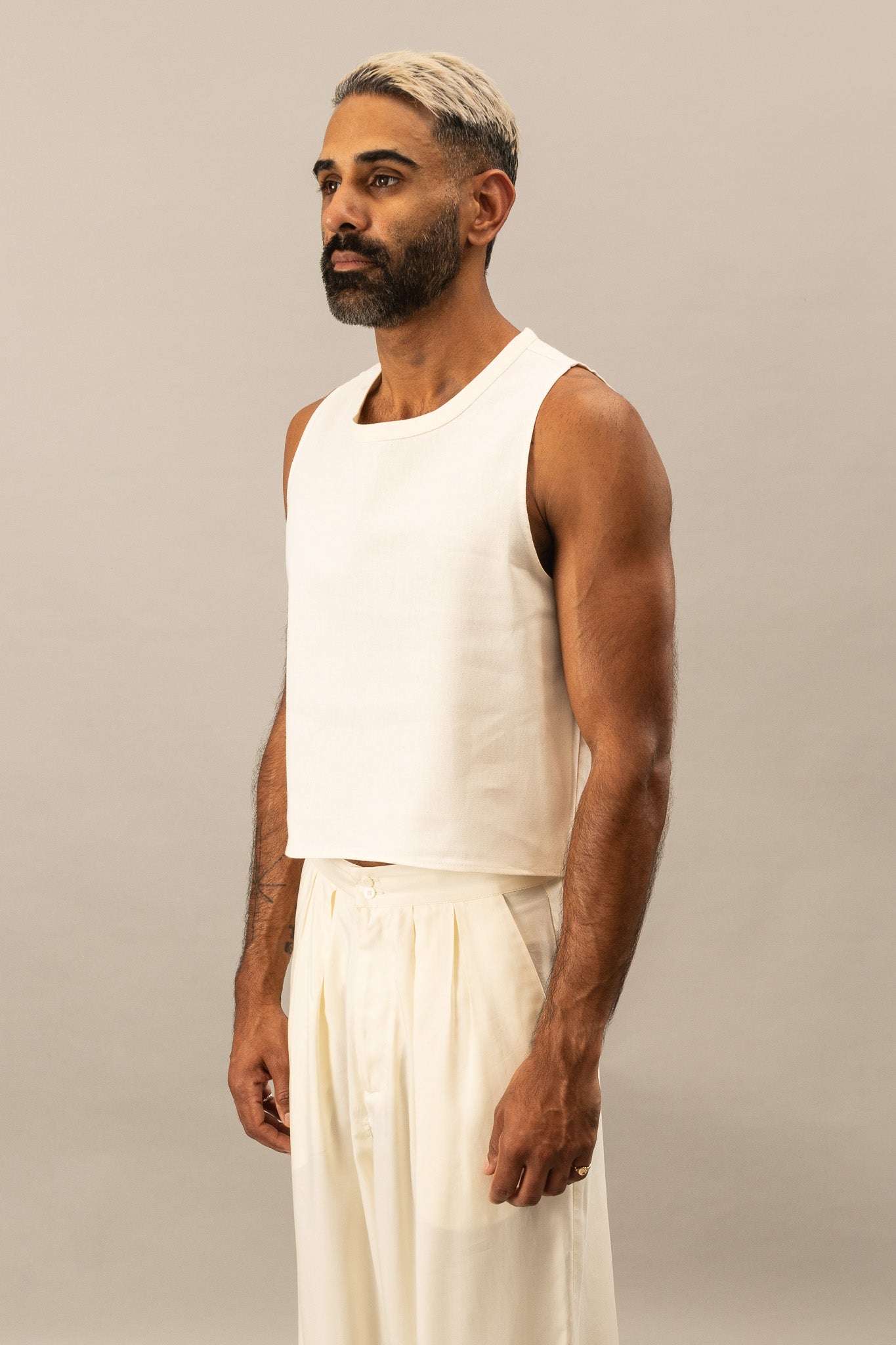 Regenerated Cropped Tank - Undyed