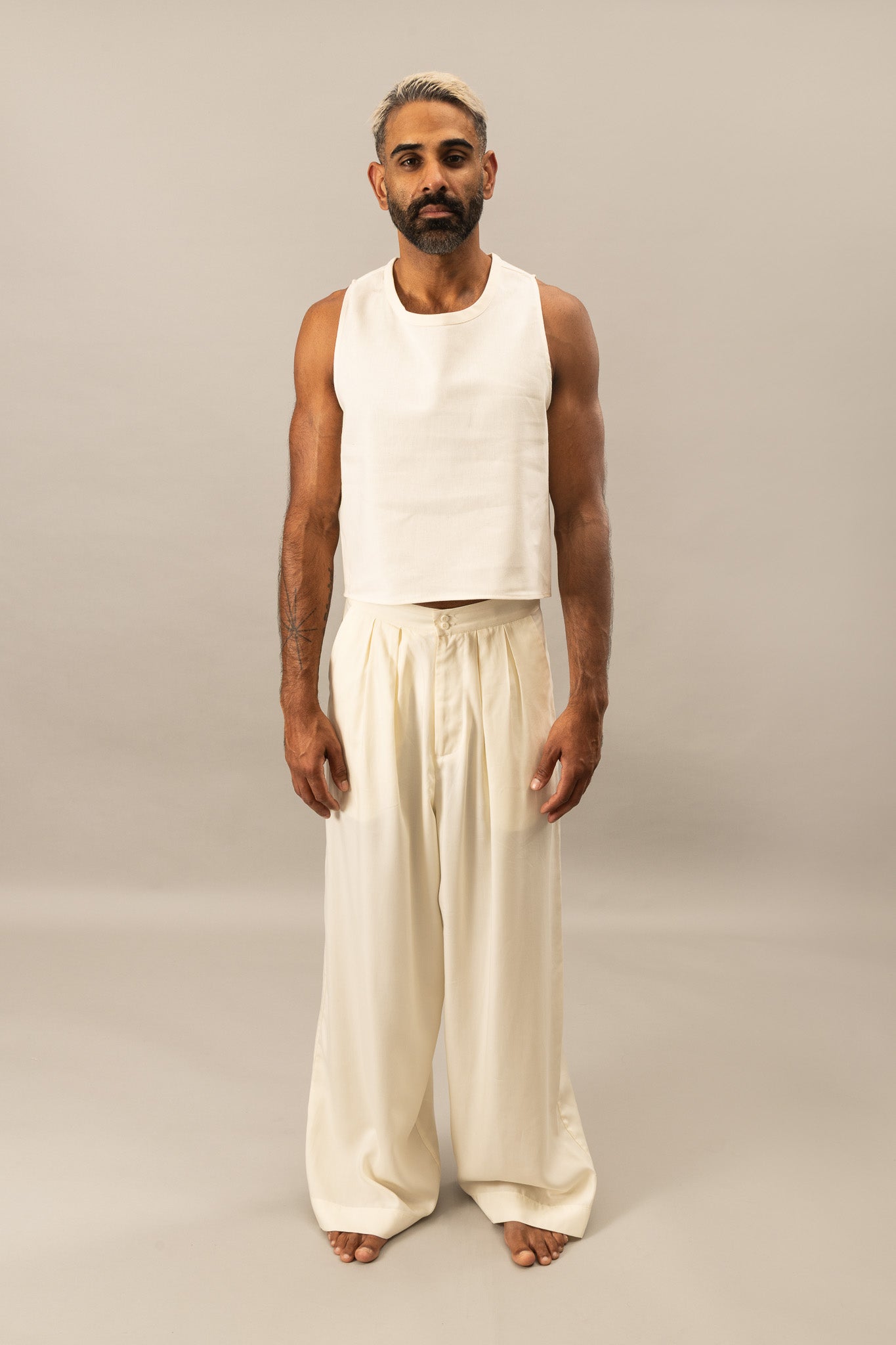 Regenerated Cropped Tank - Undyed