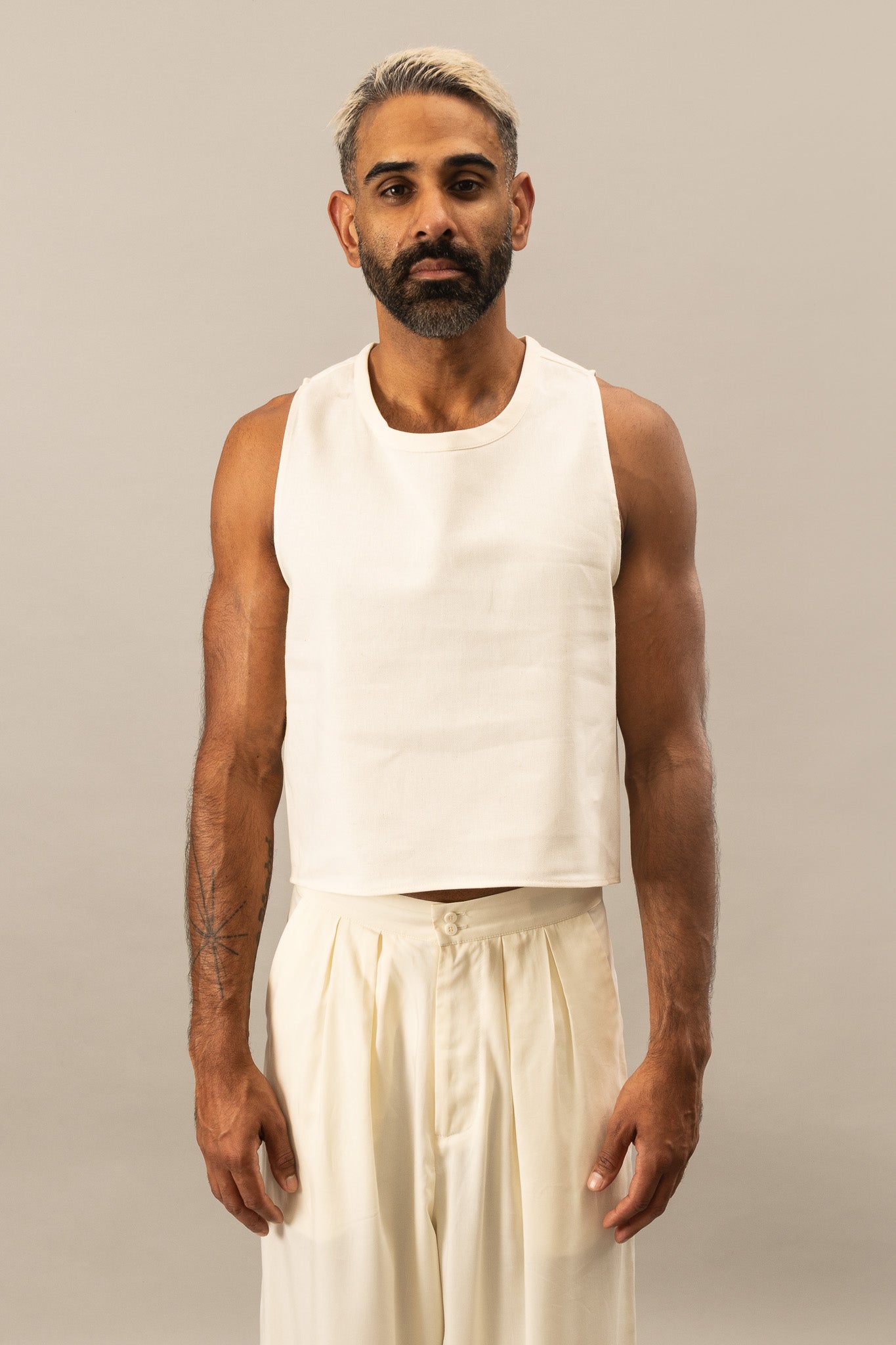 Regenerated Cropped Tank - Undyed