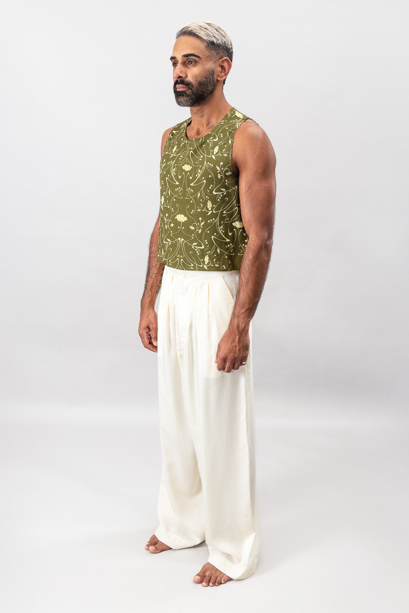 Cropped Tank - Sylvan Green