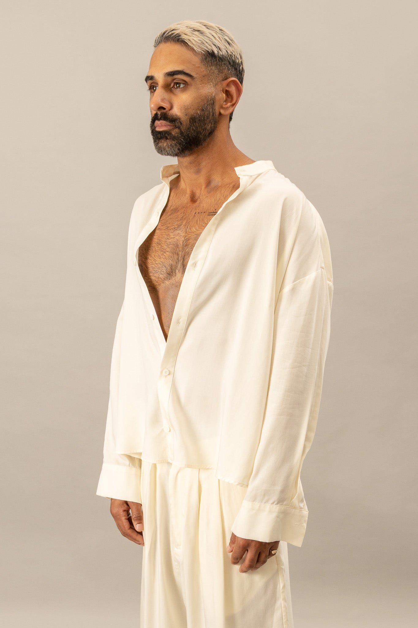 Oversized Atelier Shirt in Natural White