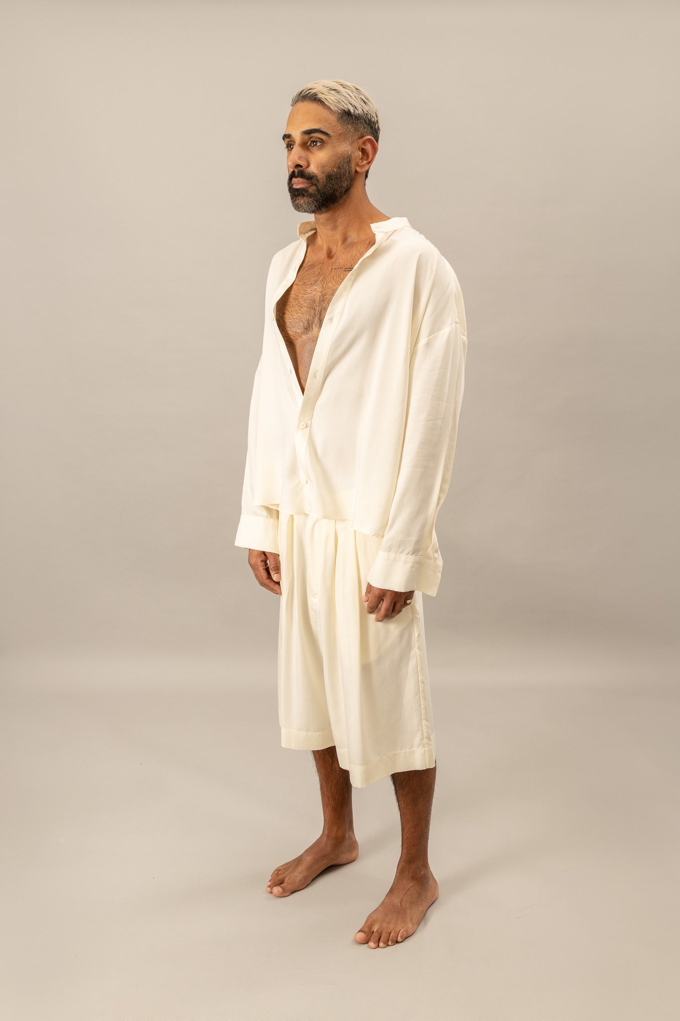 Oversized Atelier Shirt in Natural White