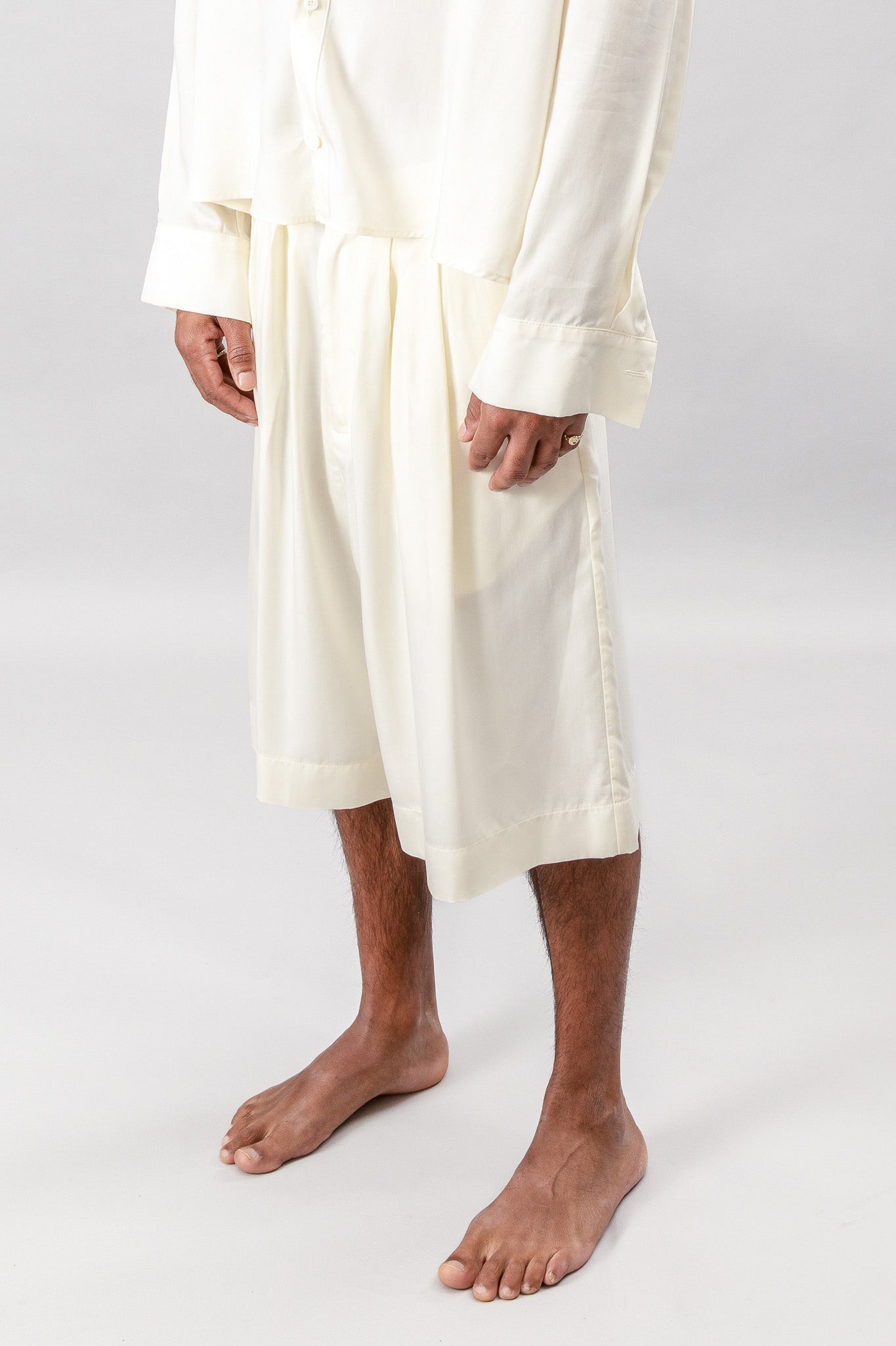 Wide Leg Shorts - Cream