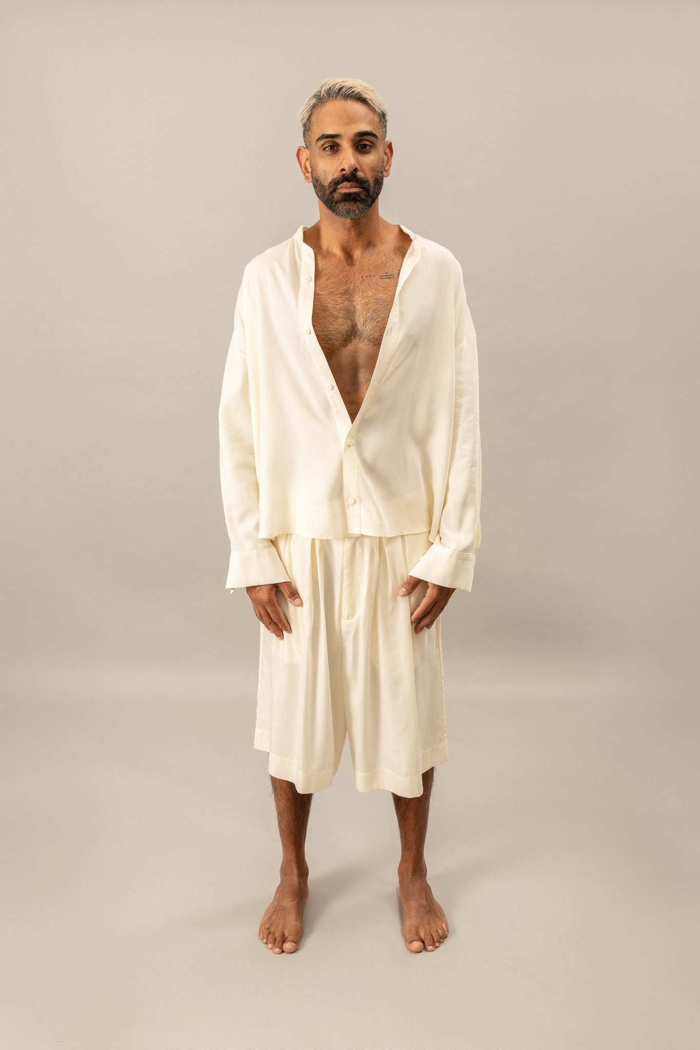 Oversized Atelier Shirt in Natural White