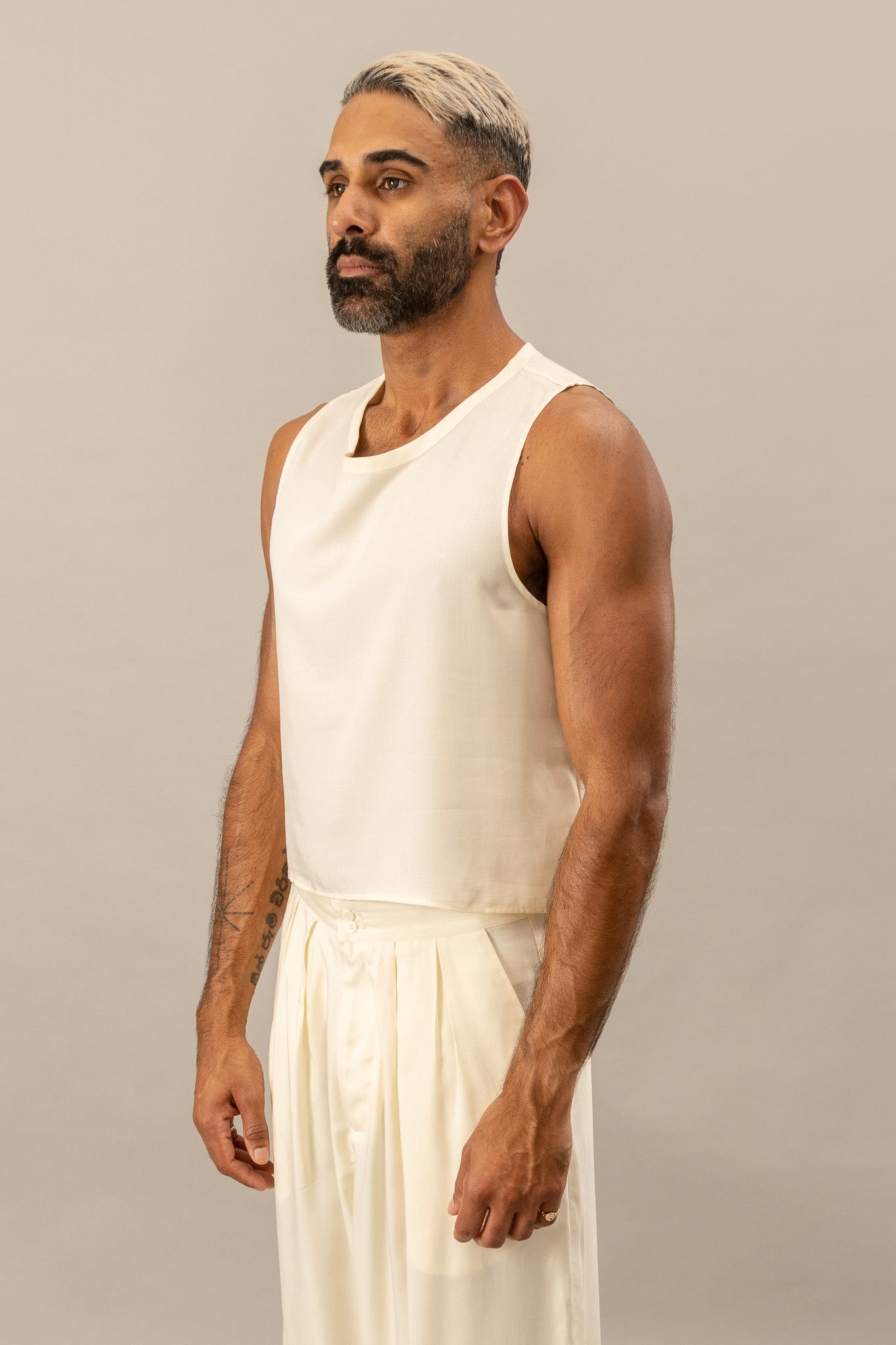 Cropped Tank - Cream