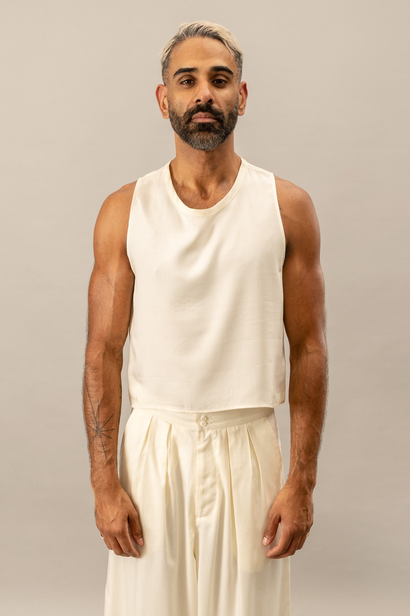 Cropped Tank - Cream