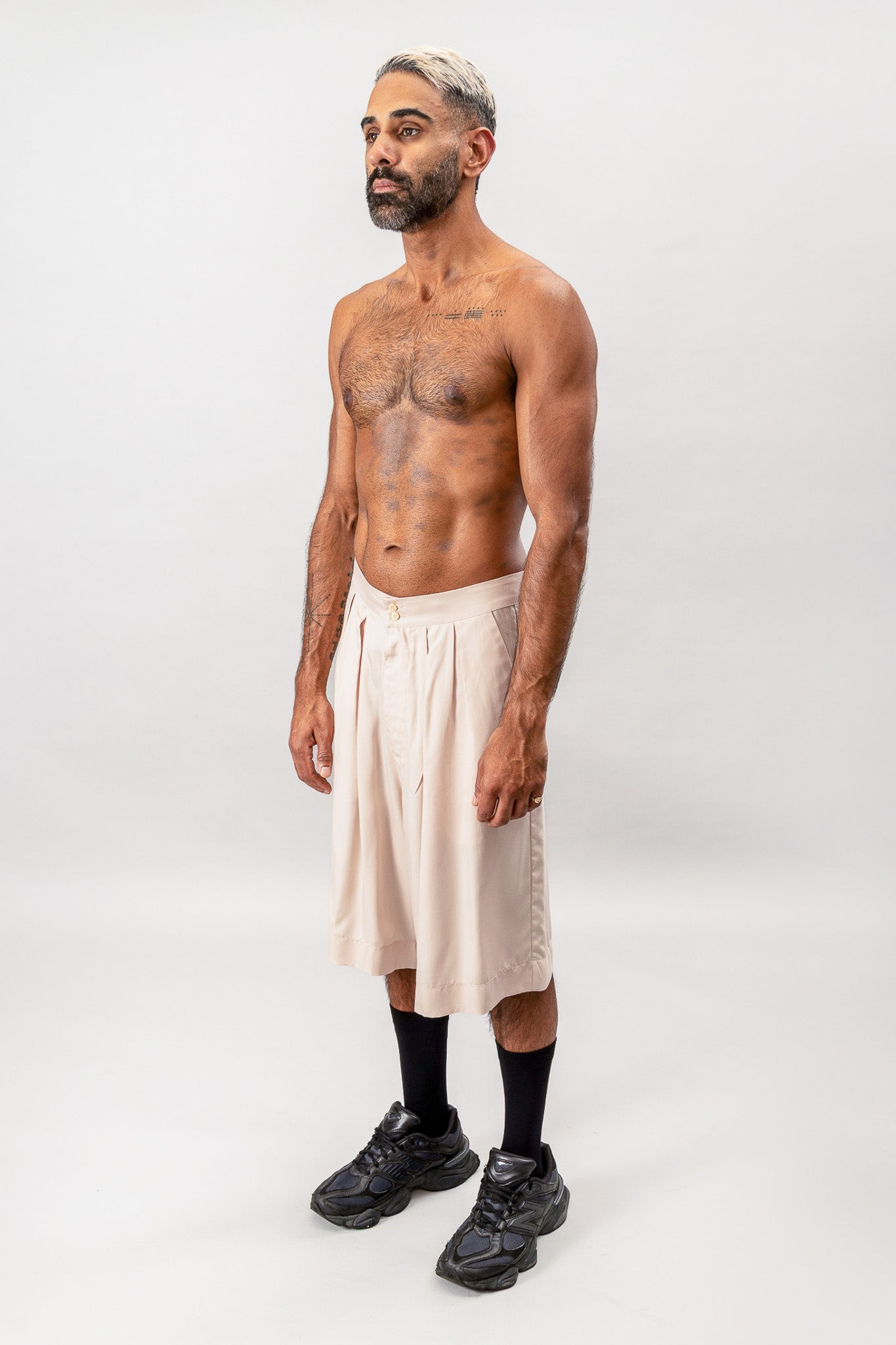 Wide Leg Shorts - Dusty Pink