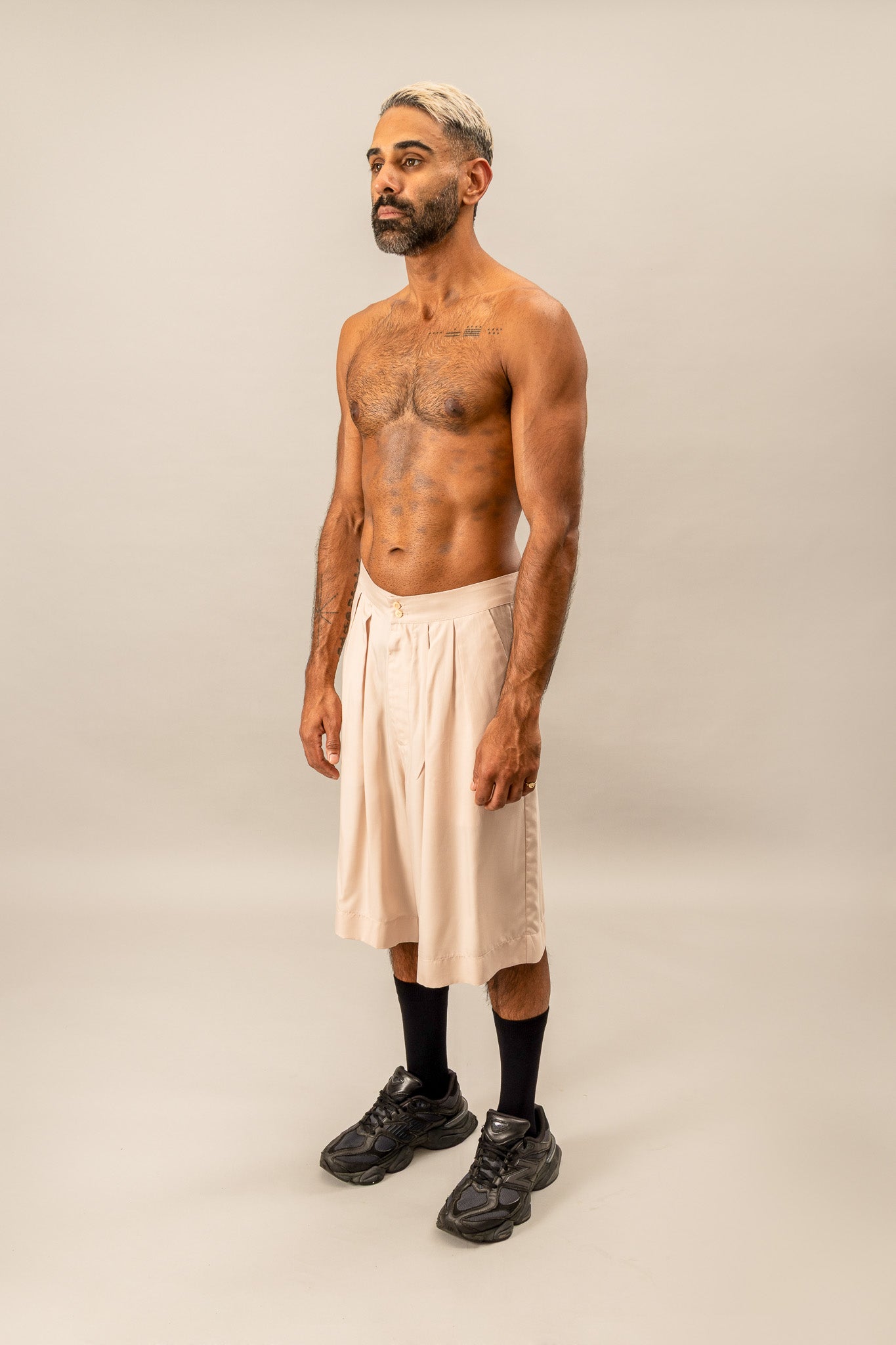 Relaxed Wide Leg Shorts - Dusty Pink