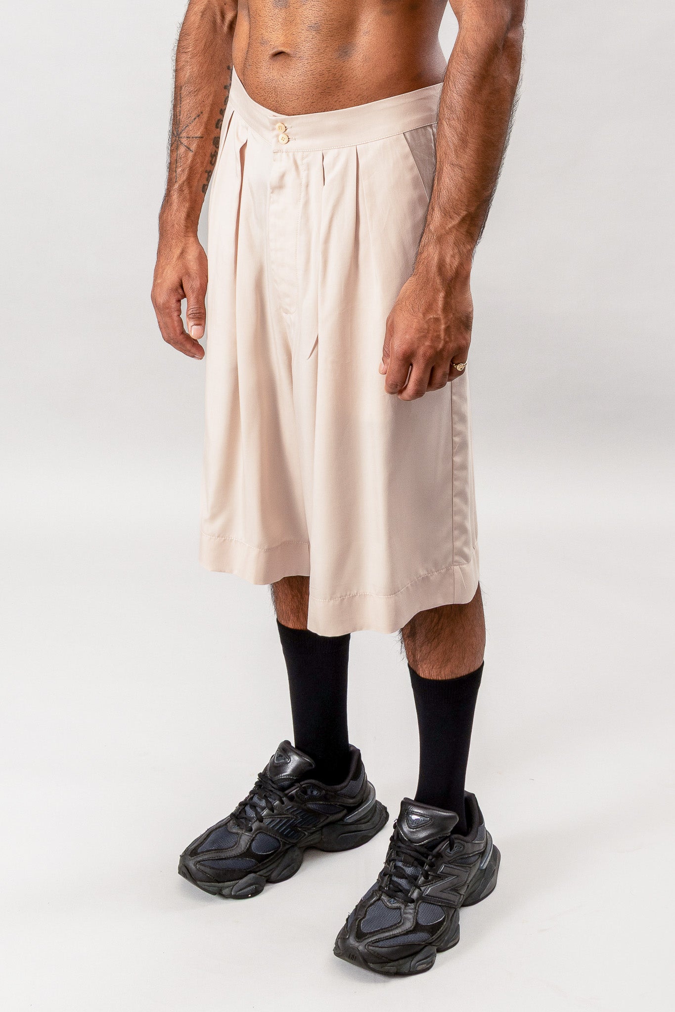 Wide Leg Shorts - Dusty Pink