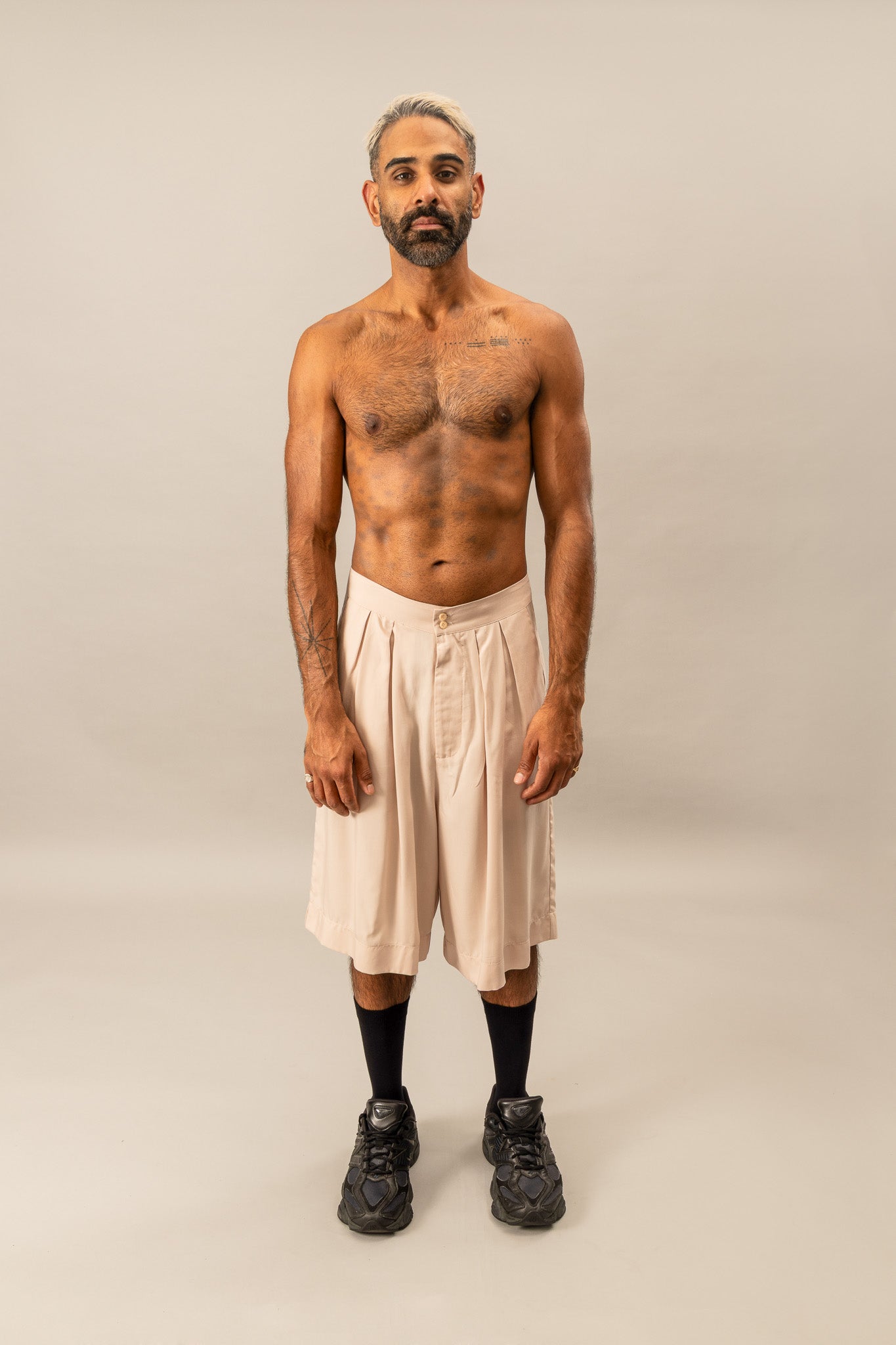 Relaxed Wide Leg Shorts - Dusty Pink