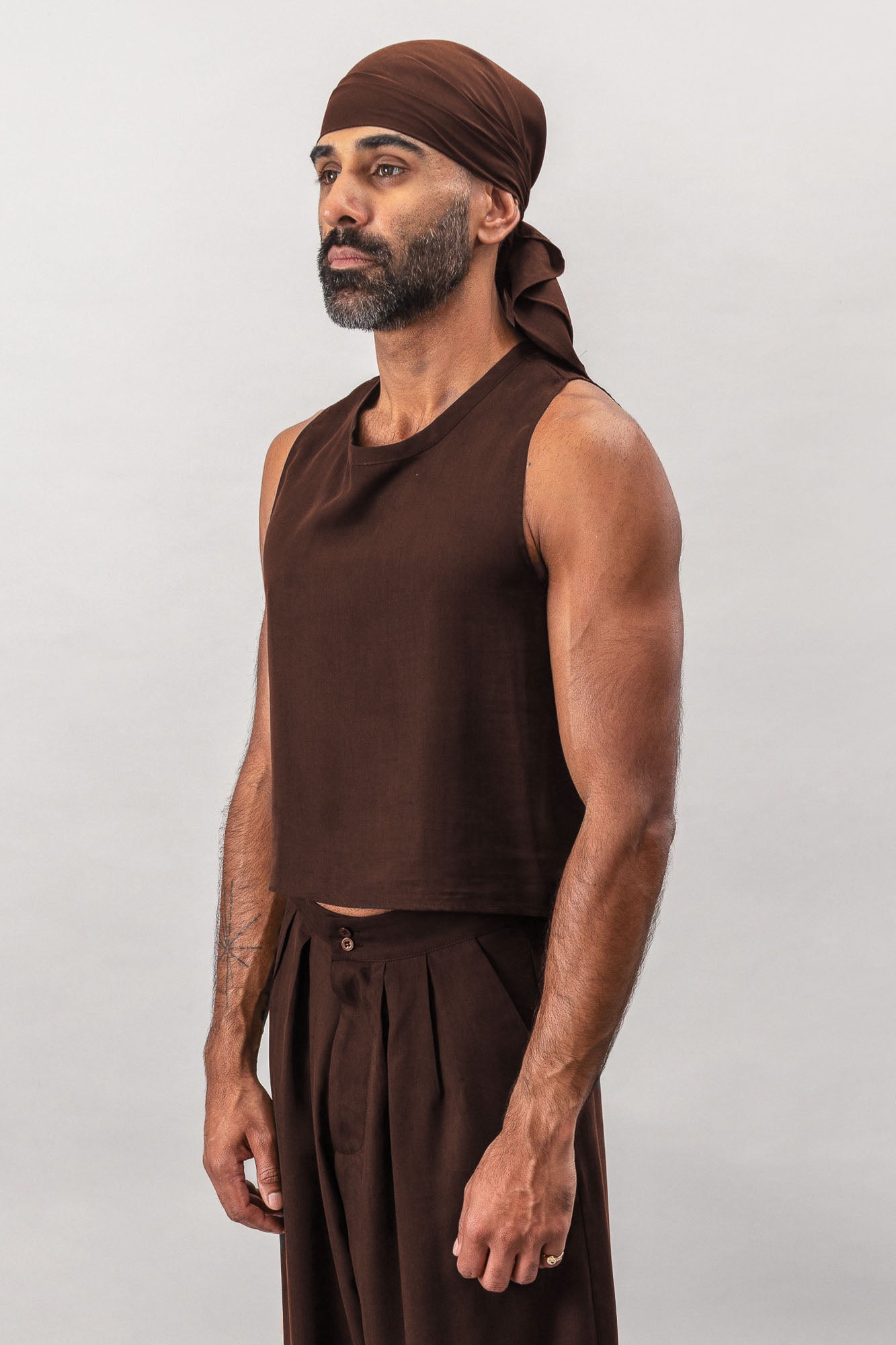 Cropped Tank - Burgundy