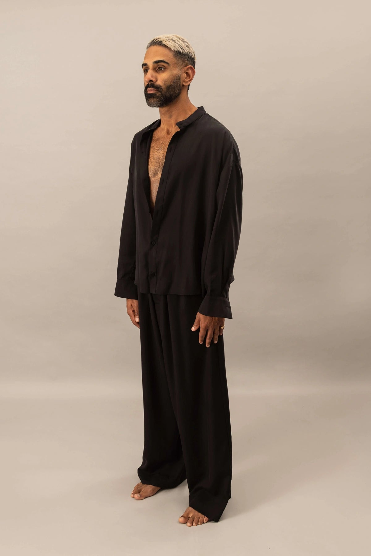 Oversized Atelier Shirt | Natural Black