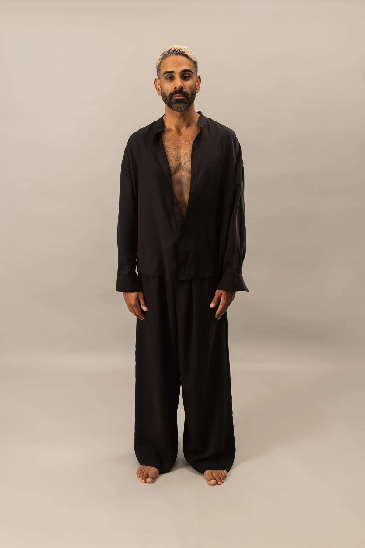 Oversized Atelier Shirt | Natural Black
