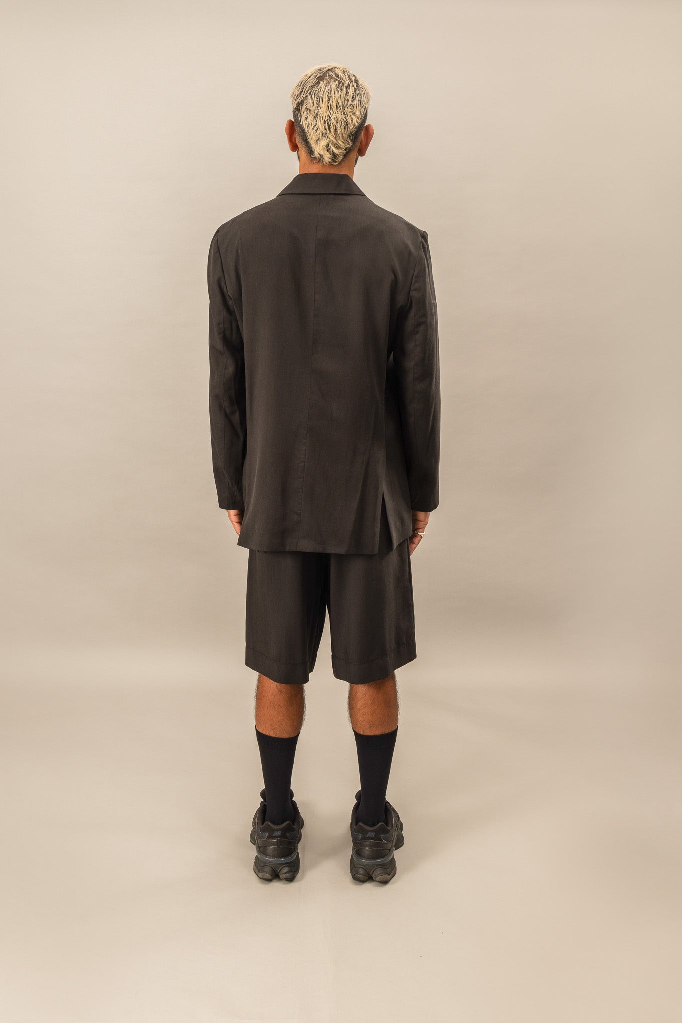 Relaxed Wide Leg Shorts - Black