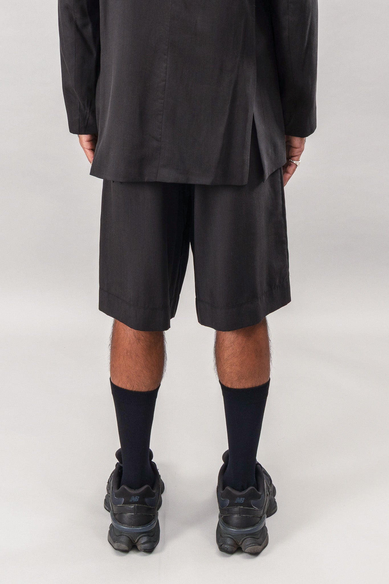 Wide Leg Shorts - Black