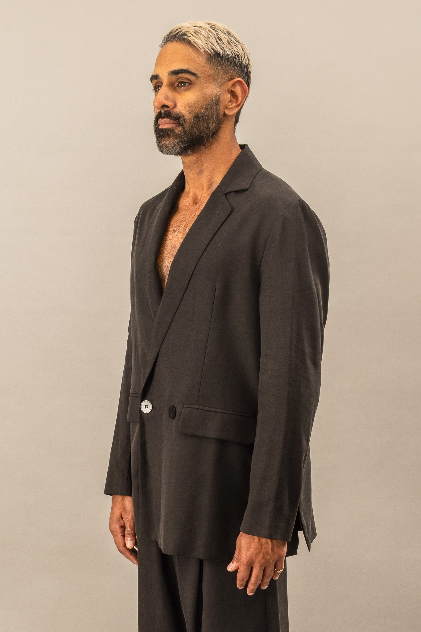 Double Breasted Blazer - Black