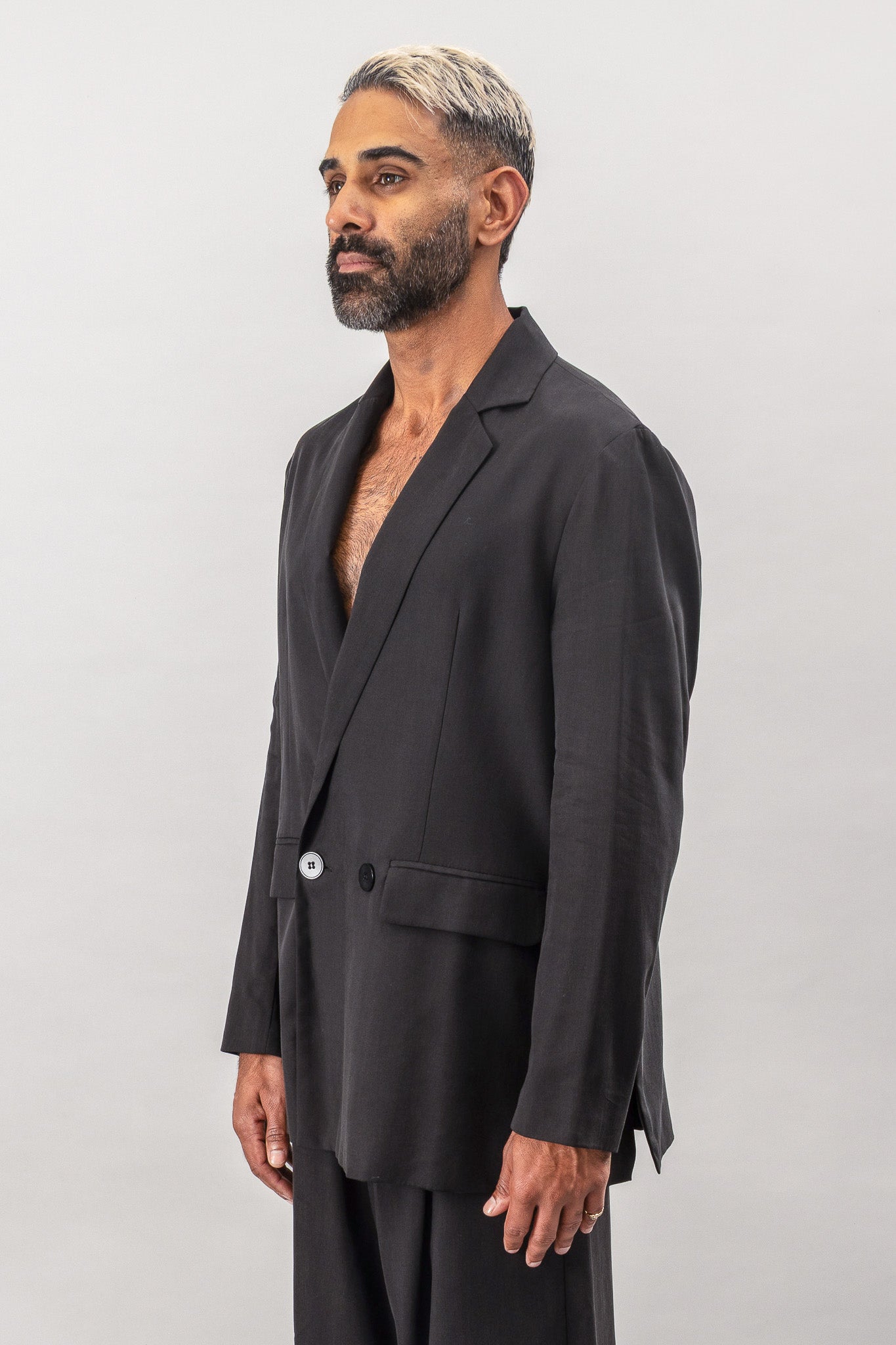 Double Breasted Blazer - Black