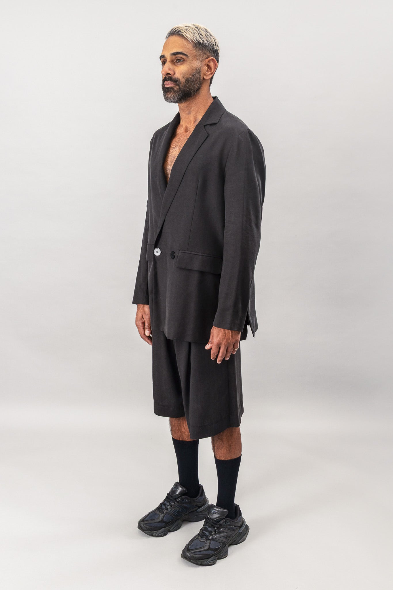 Double Breasted Blazer - Black