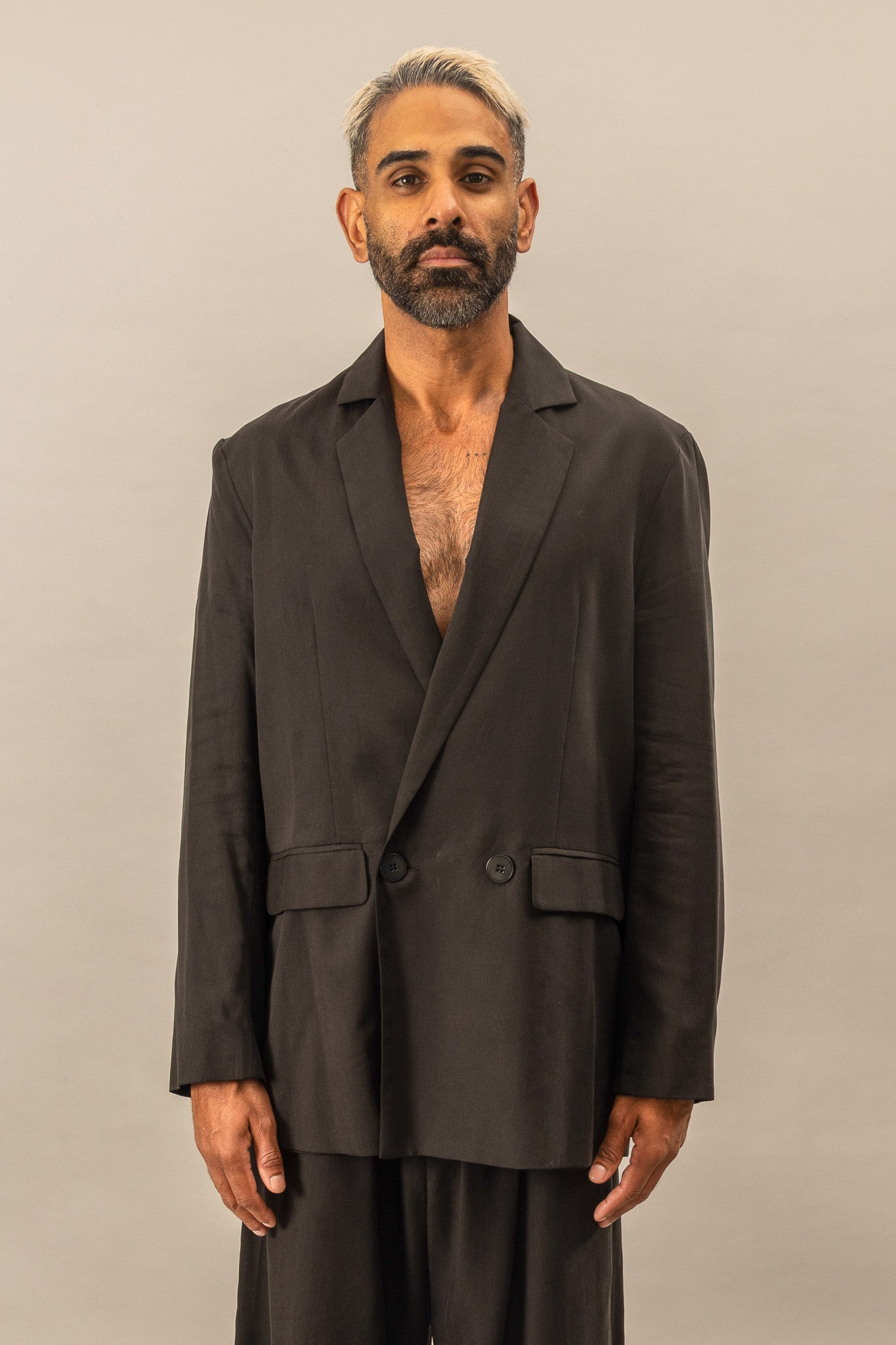 Double Breasted Blazer - Black