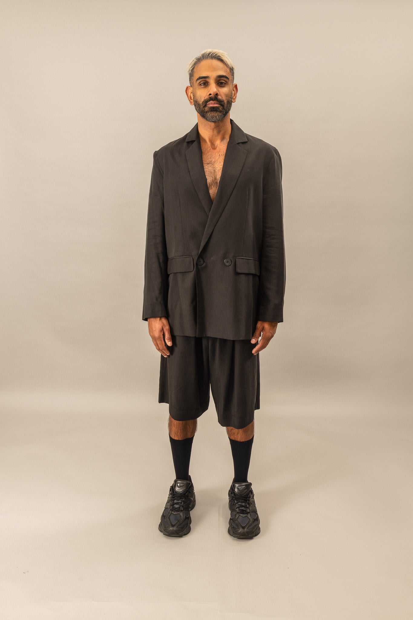 Double Breasted Blazer - Black