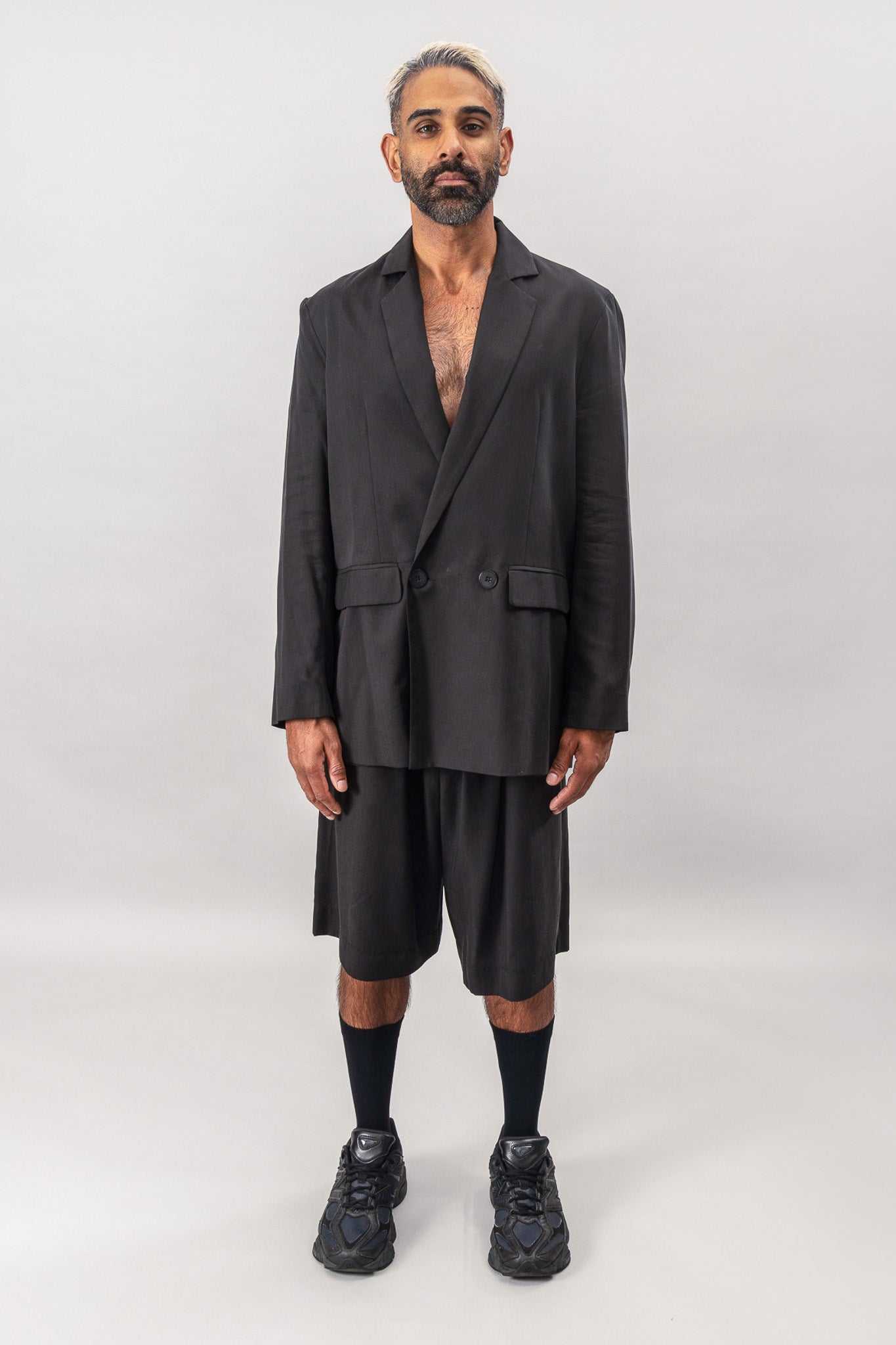 Double Breasted Blazer - Black