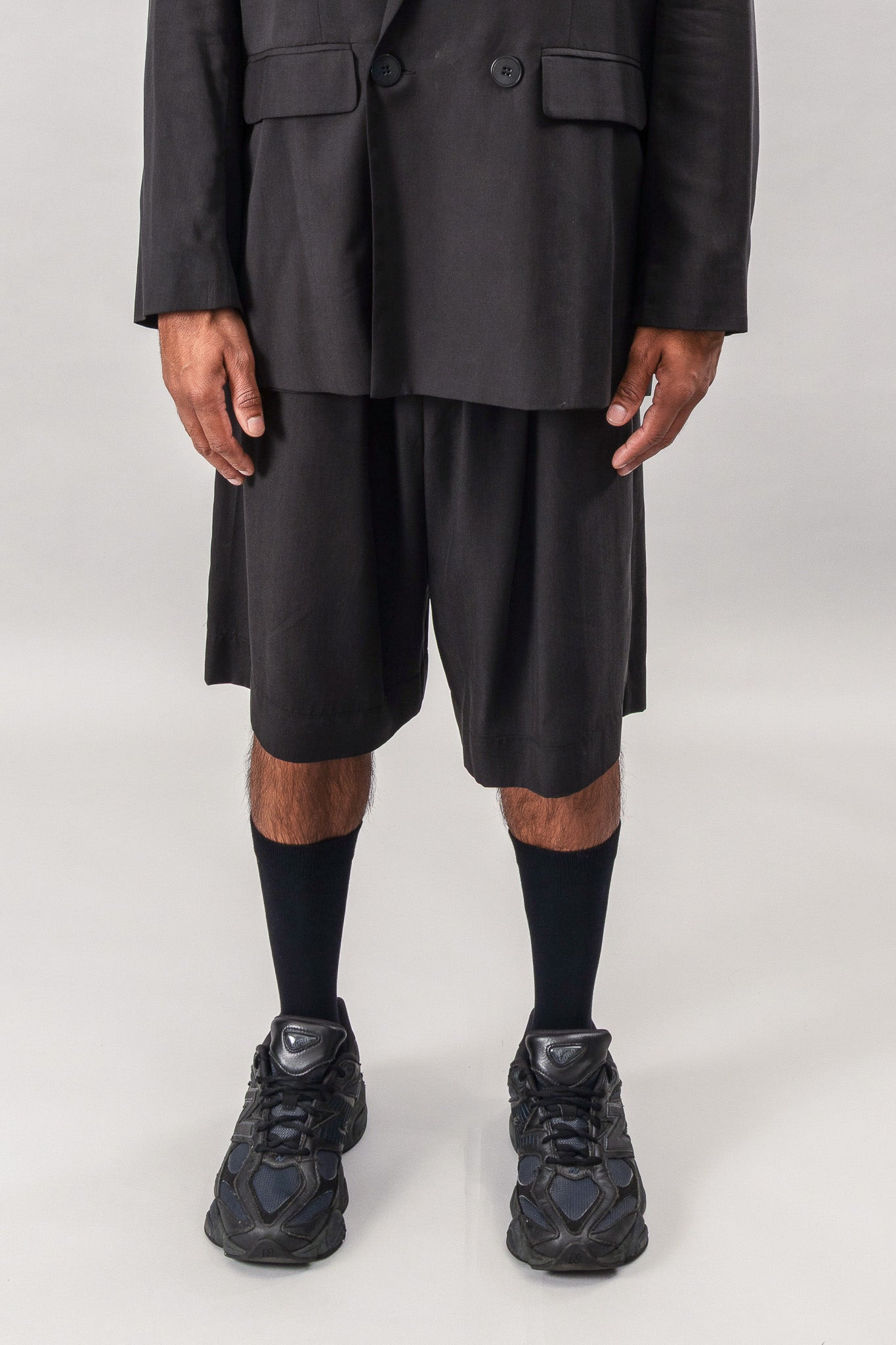 Wide Leg Shorts - Black