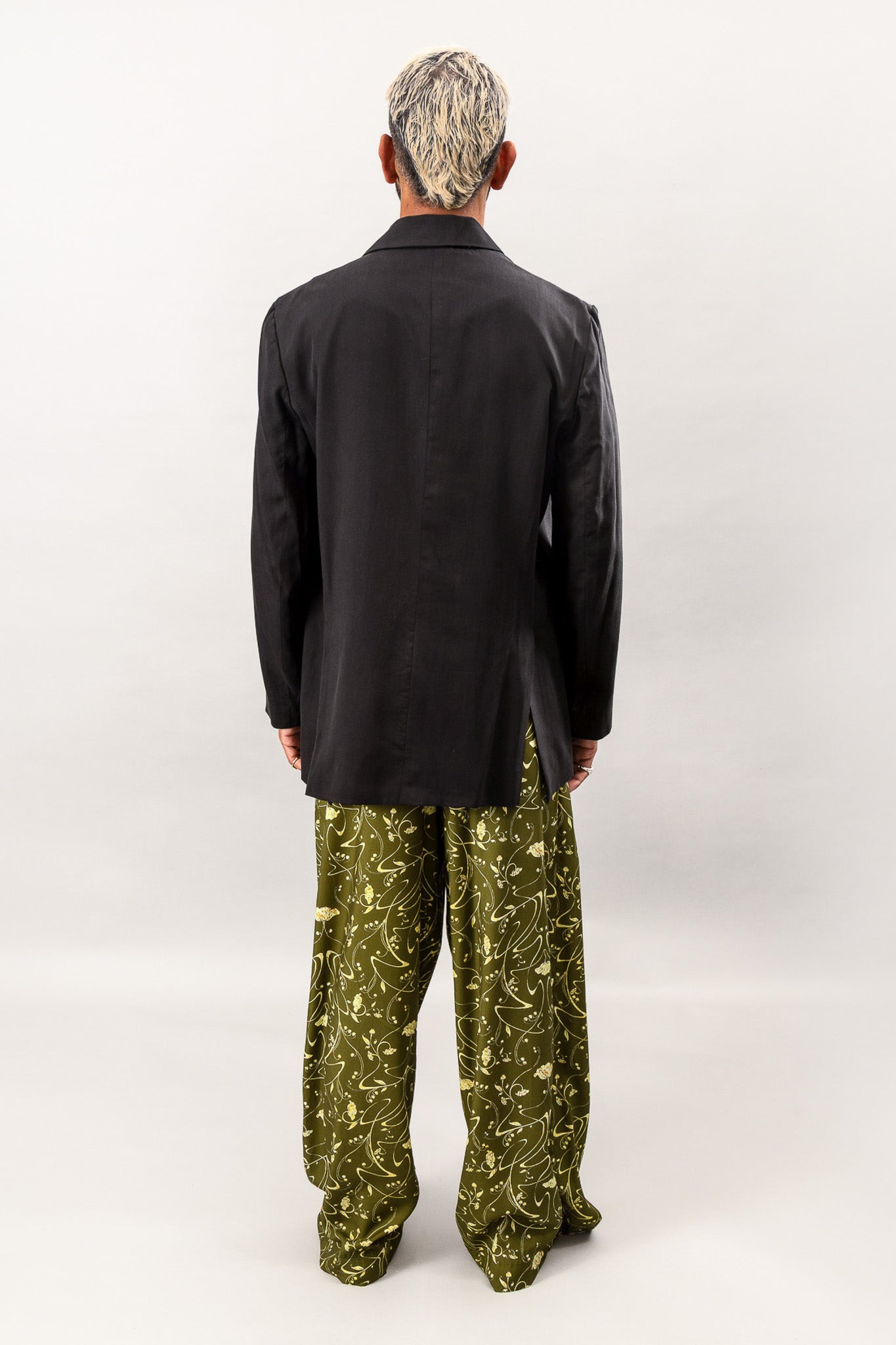 Tailored Pleated Pants - Sylvan Green