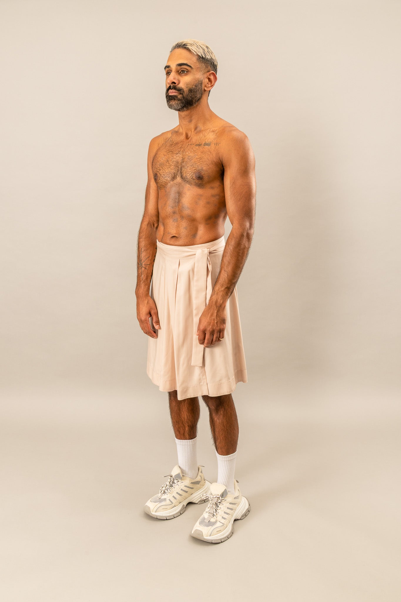 Kilt Wrap Skirt - Dusty Pink