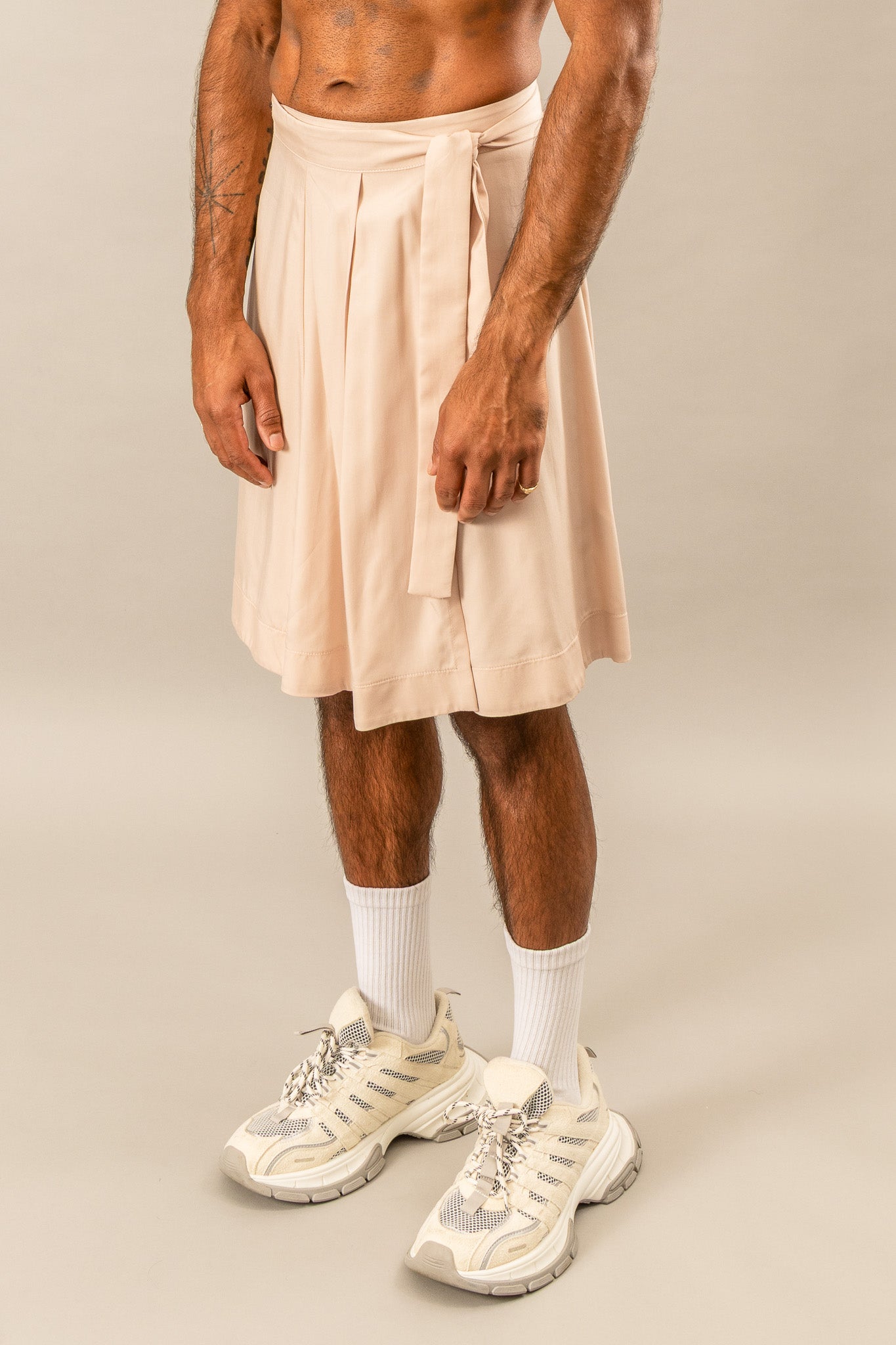 Kilt Wrap Skirt - Dusty Pink