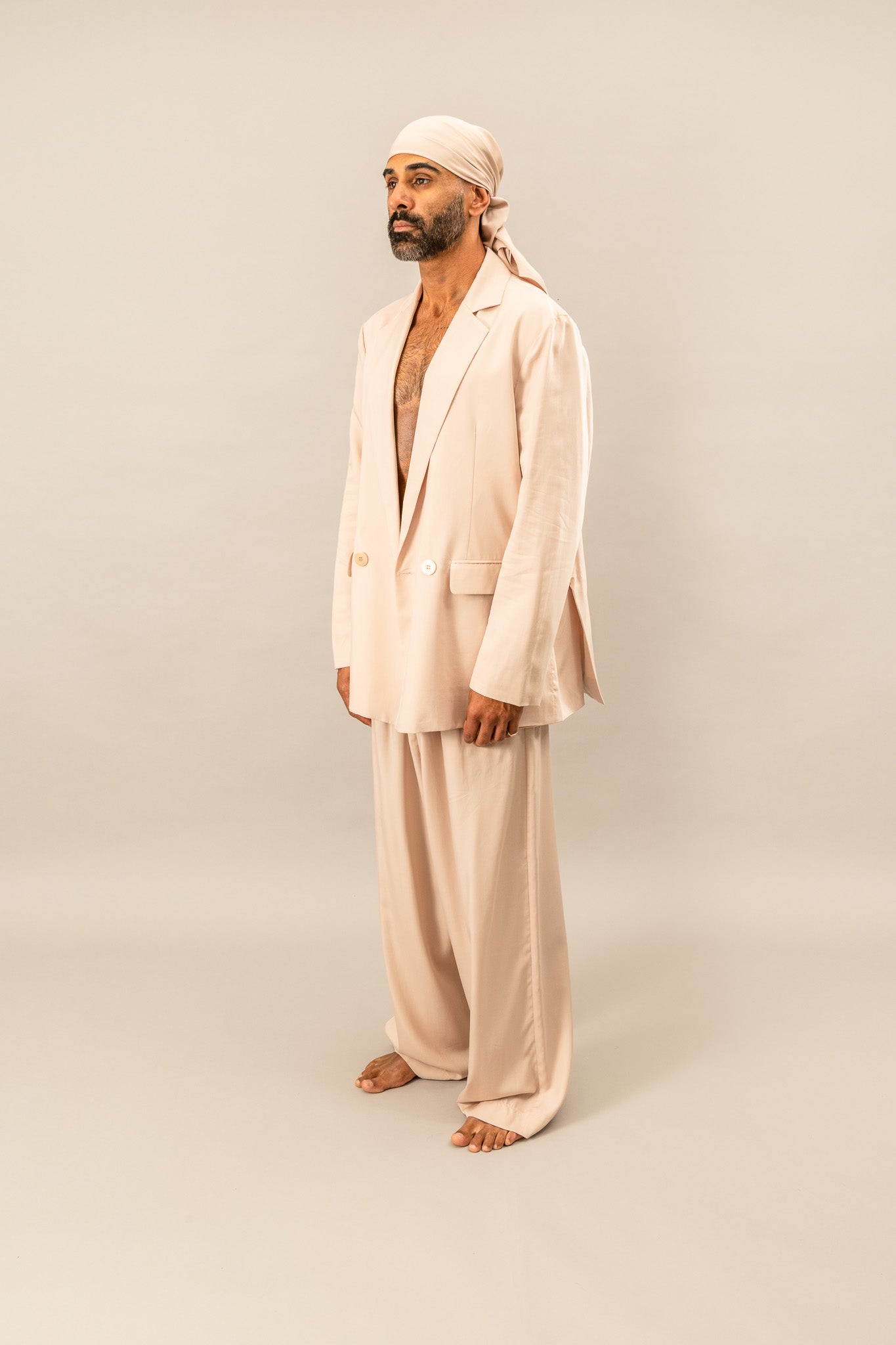 Double Breasted Blazer - Dusty Pink