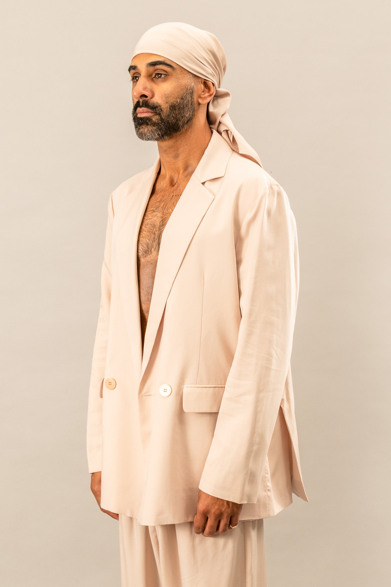 Double Breasted Blazer - Dusty Pink