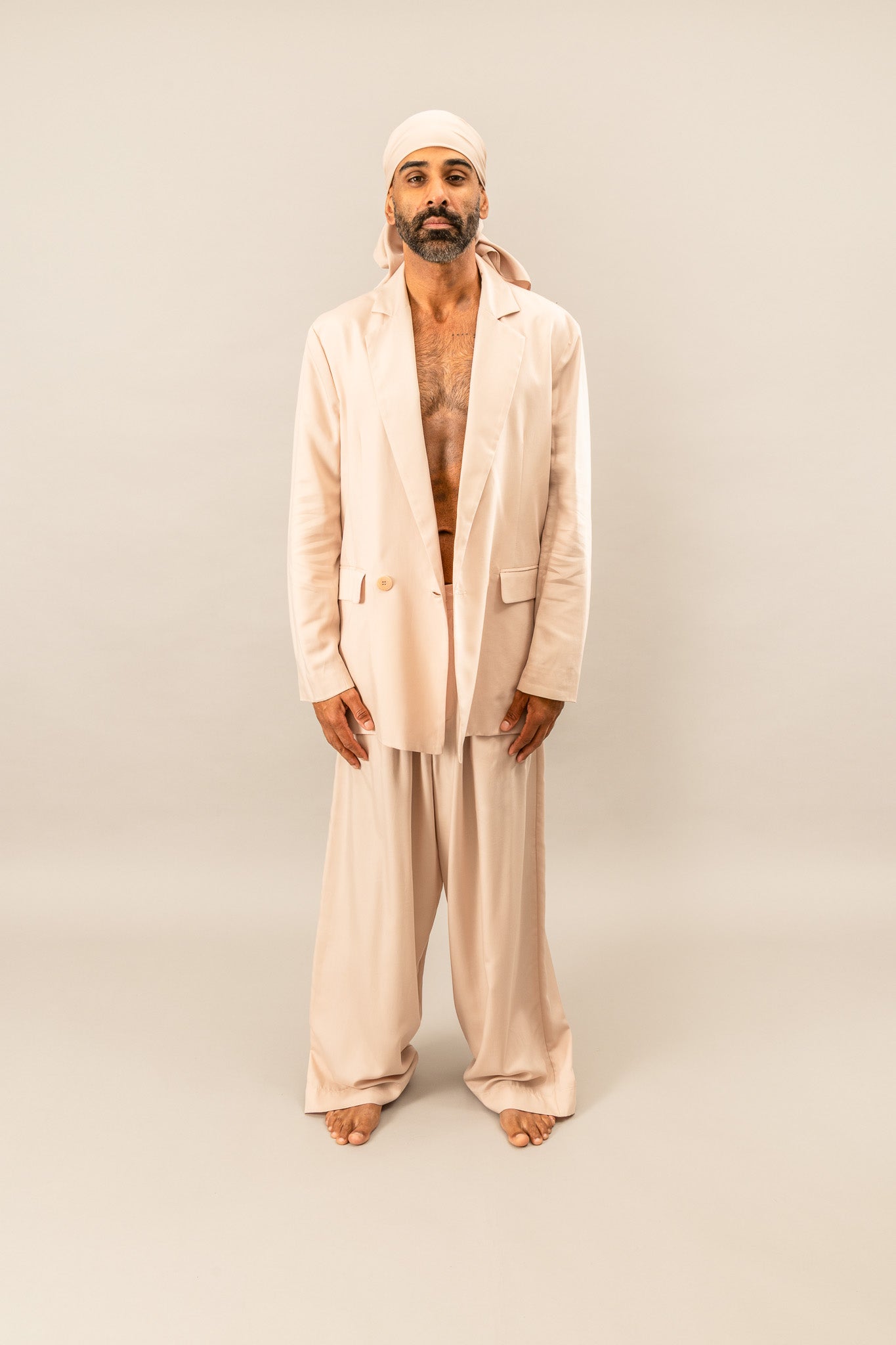 Double Breasted Blazer - Dusty Pink