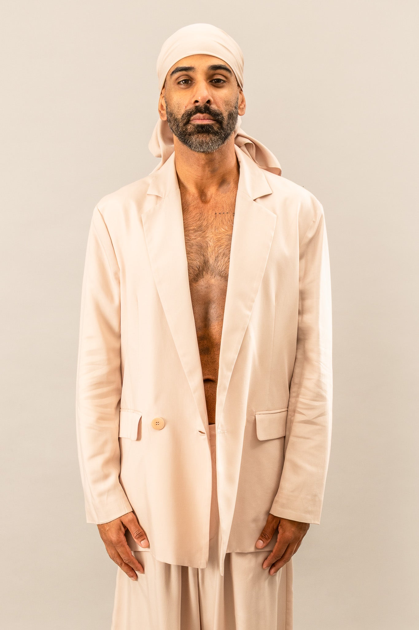 Double Breasted Blazer - Dusty Pink