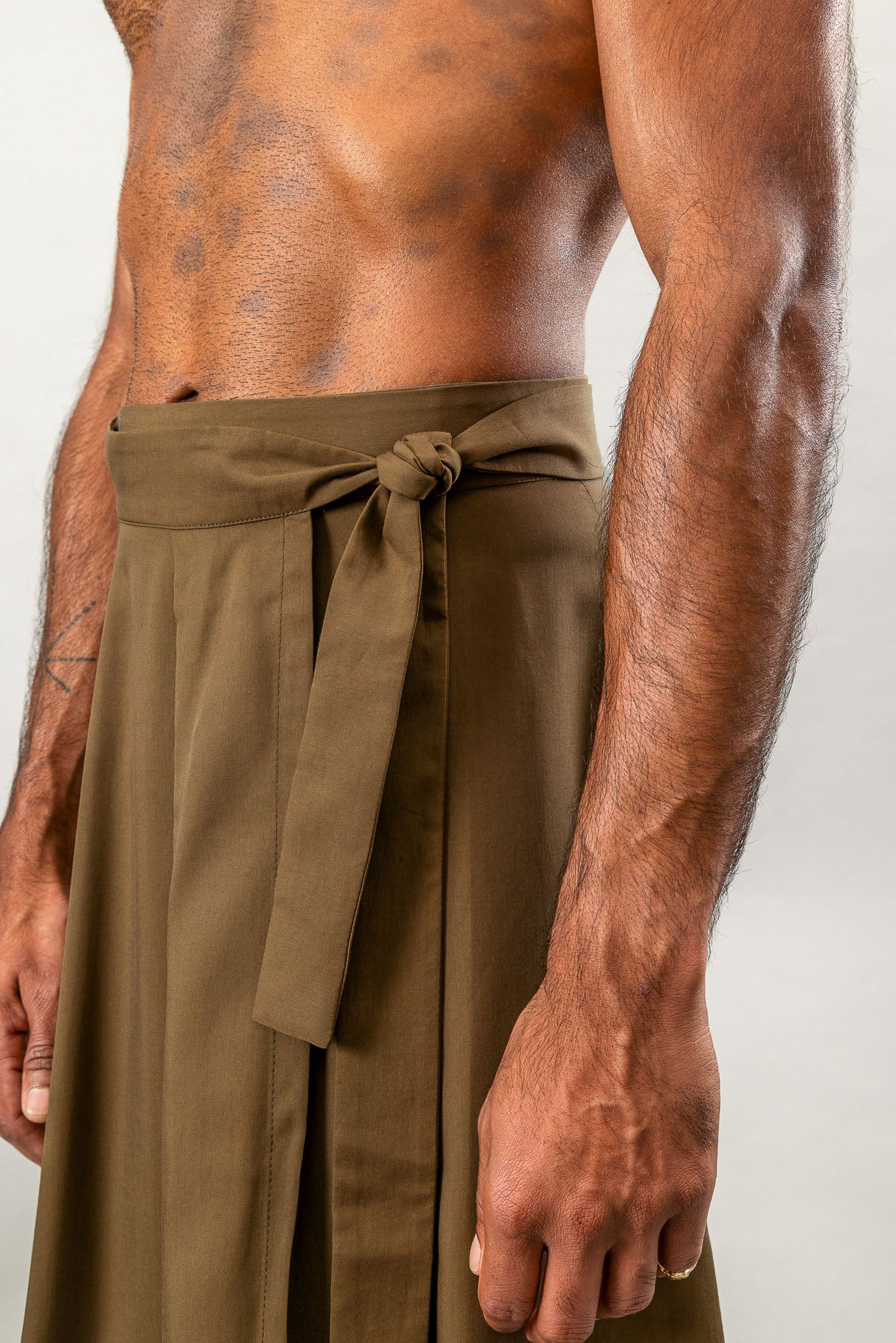 Kilt Wrap Skirt - Olive