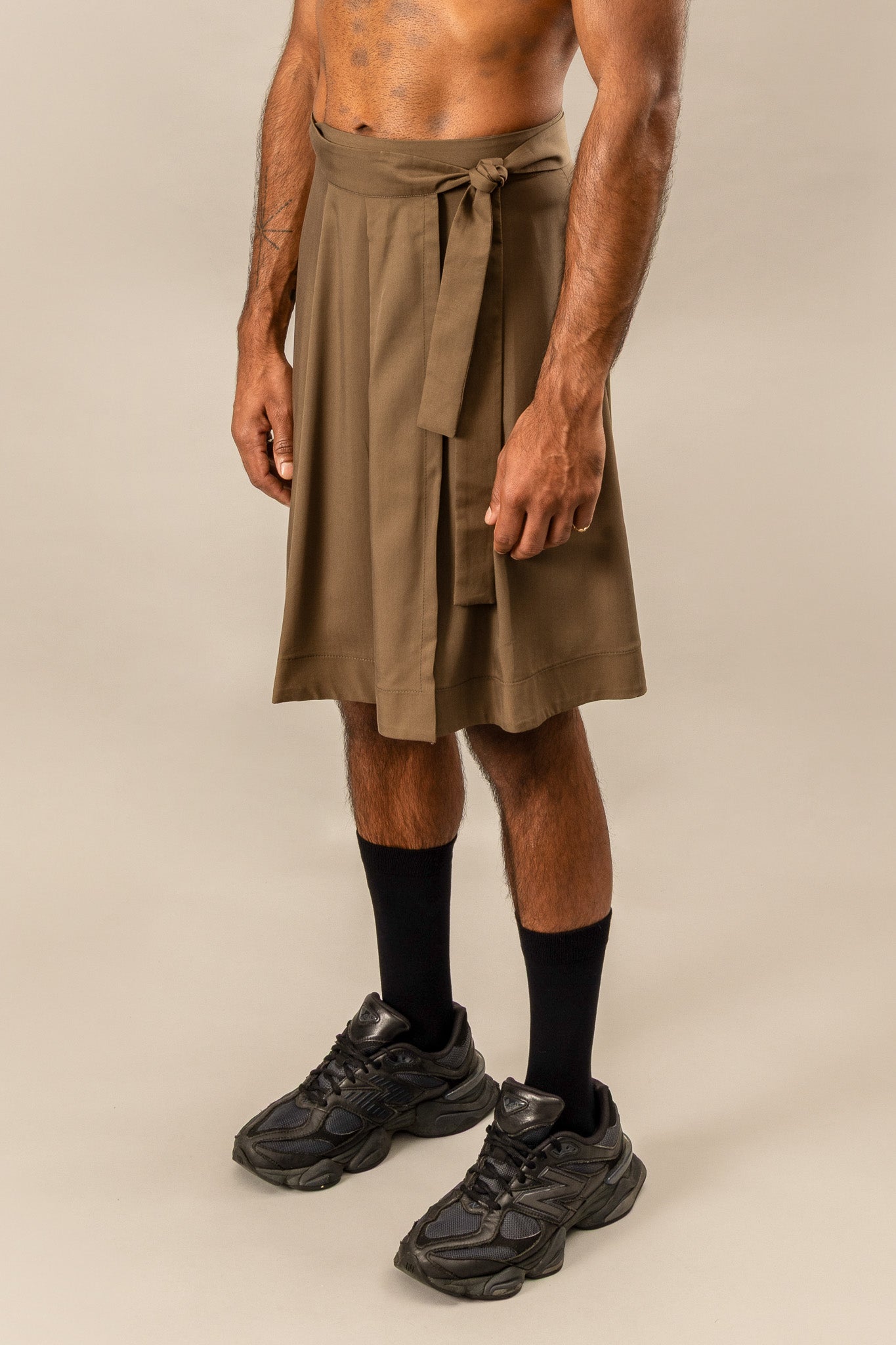 Kilt Wrap Skirt - Olive