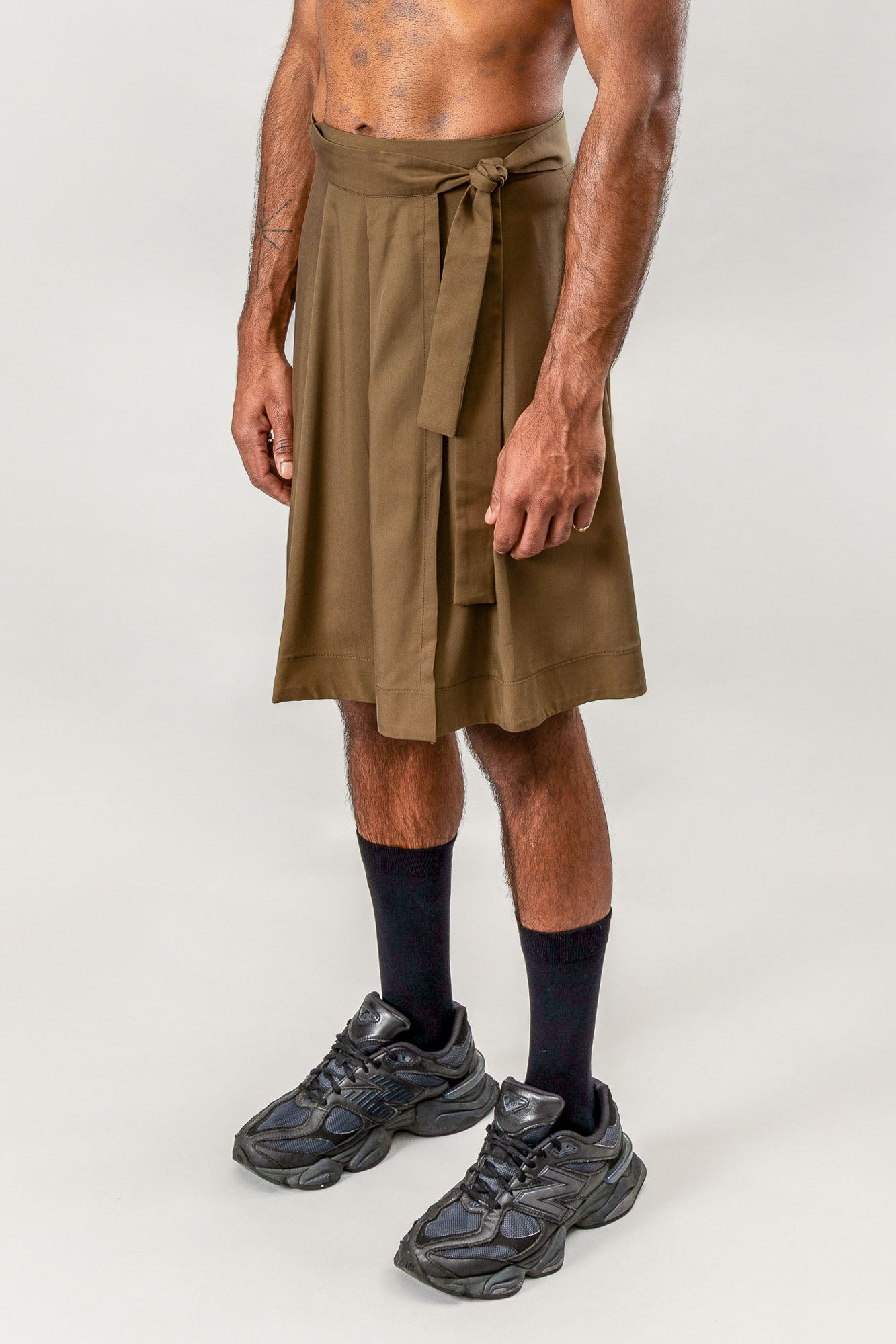 Kilt Wrap Skirt - Olive