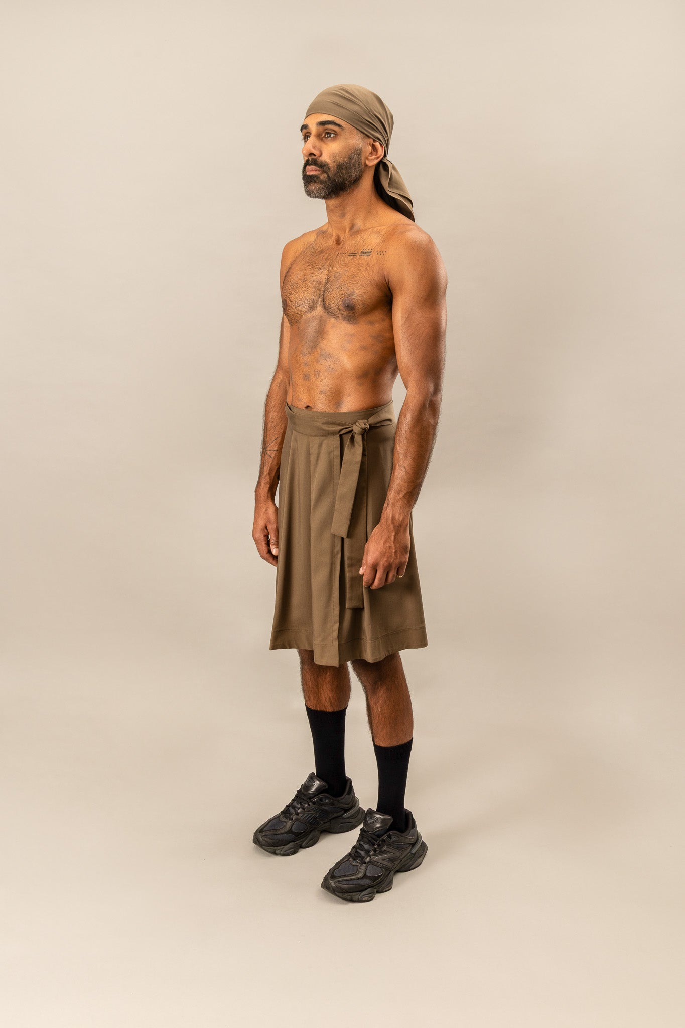 Kilt Wrap Skirt - Olive