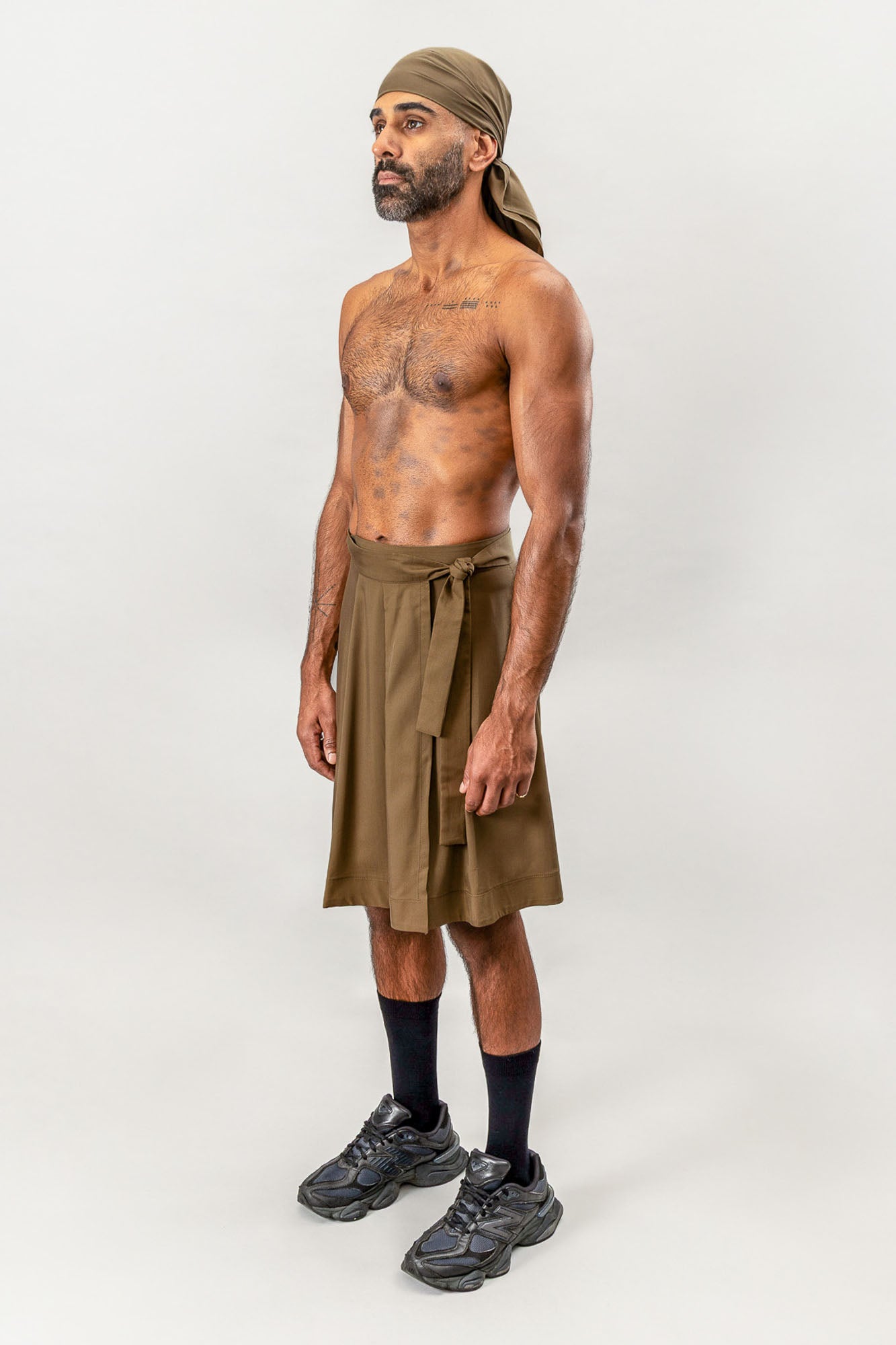 Kilt Wrap Skirt - Olive