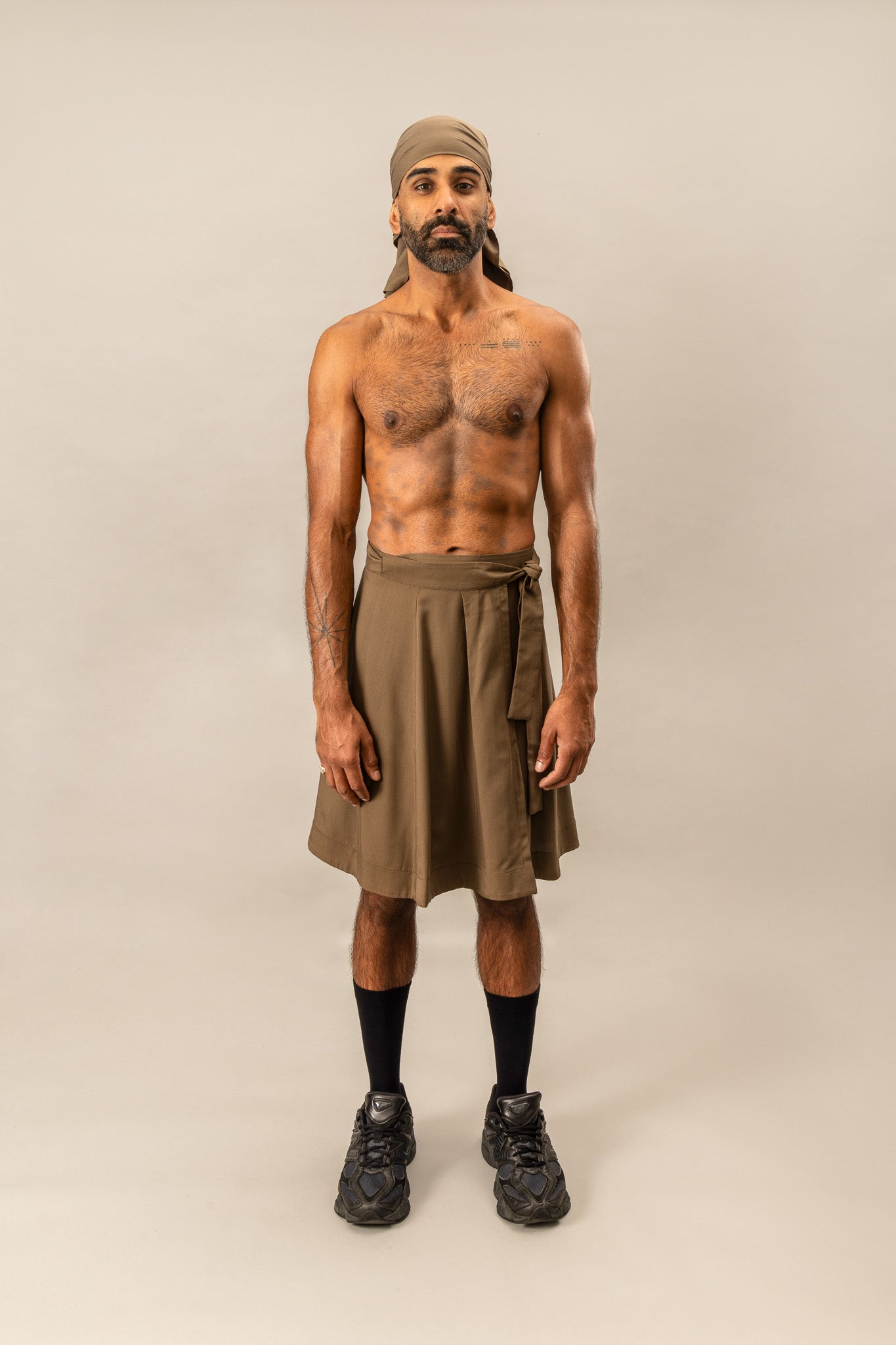 Kilt Wrap Skirt - Olive