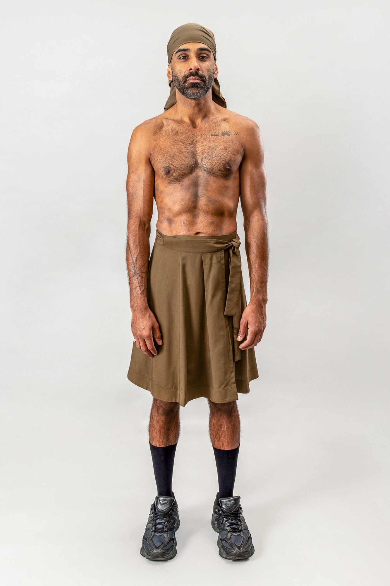 Kilt Wrap Skirt - Olive