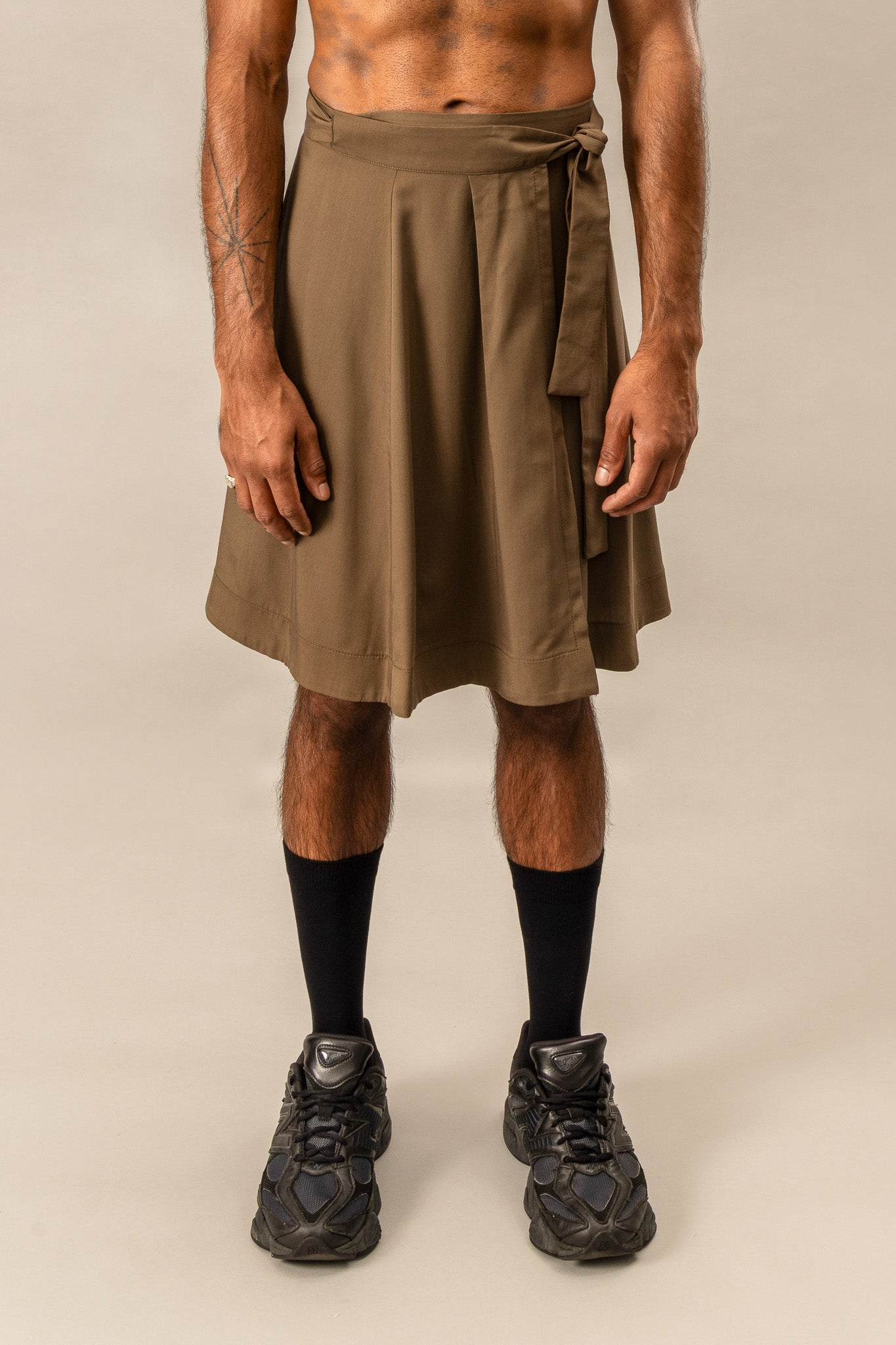 Kilt Wrap Skirt - Olive