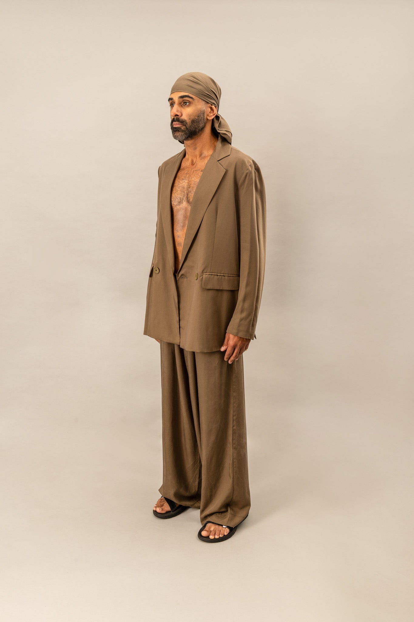 Double Breasted Blazer - Olive