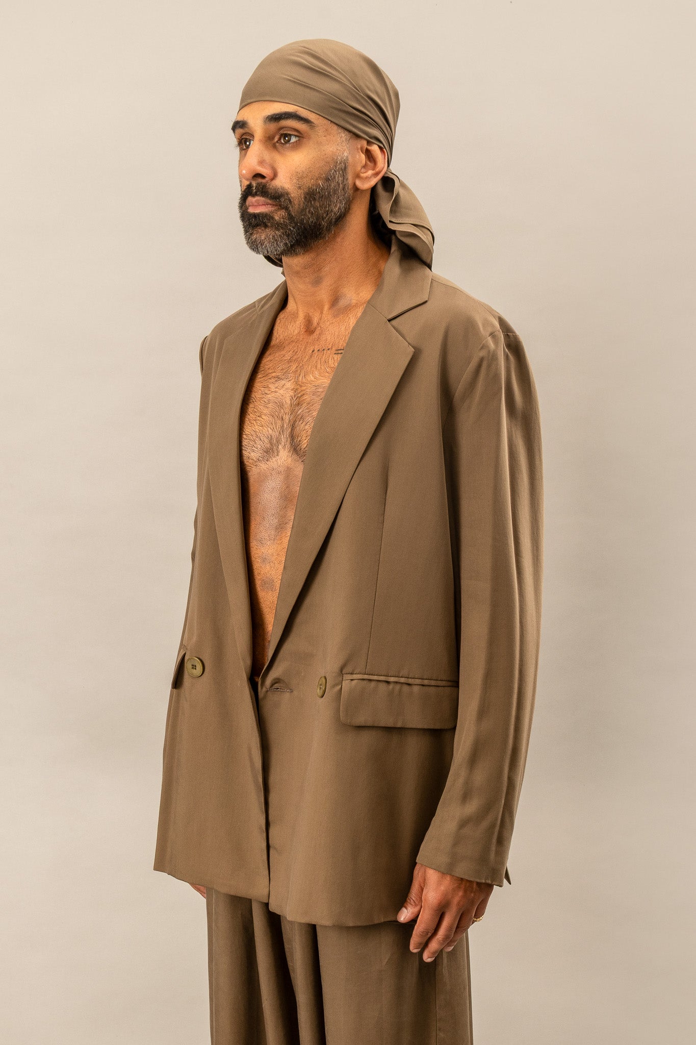 Double Breasted Blazer - Olive