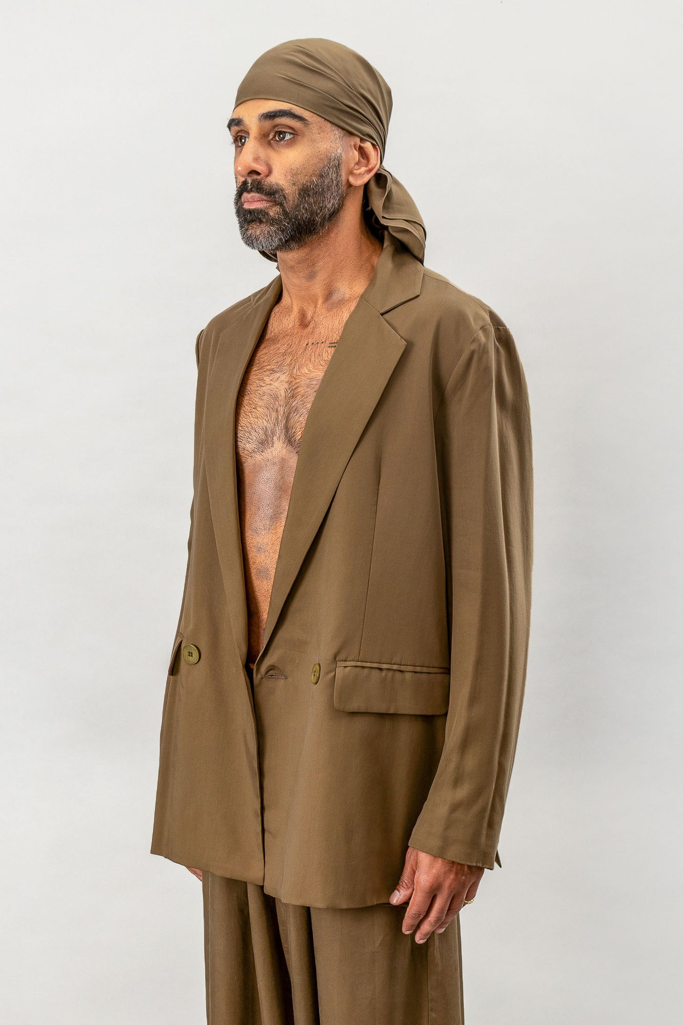 Double Breasted Blazer - Olive