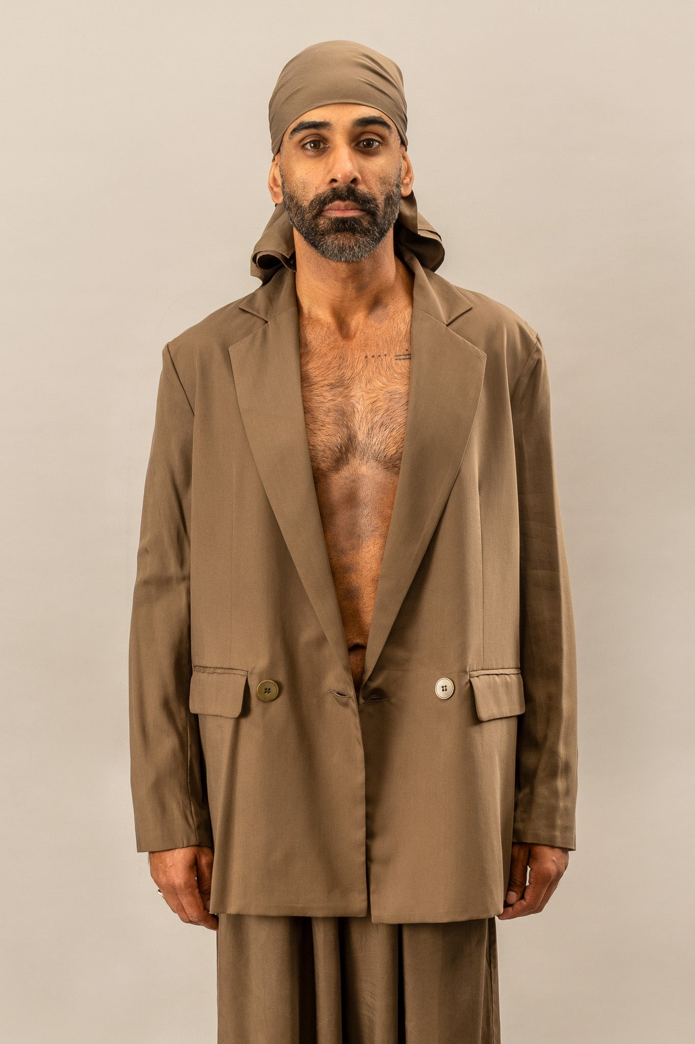 Double Breasted Blazer - Olive