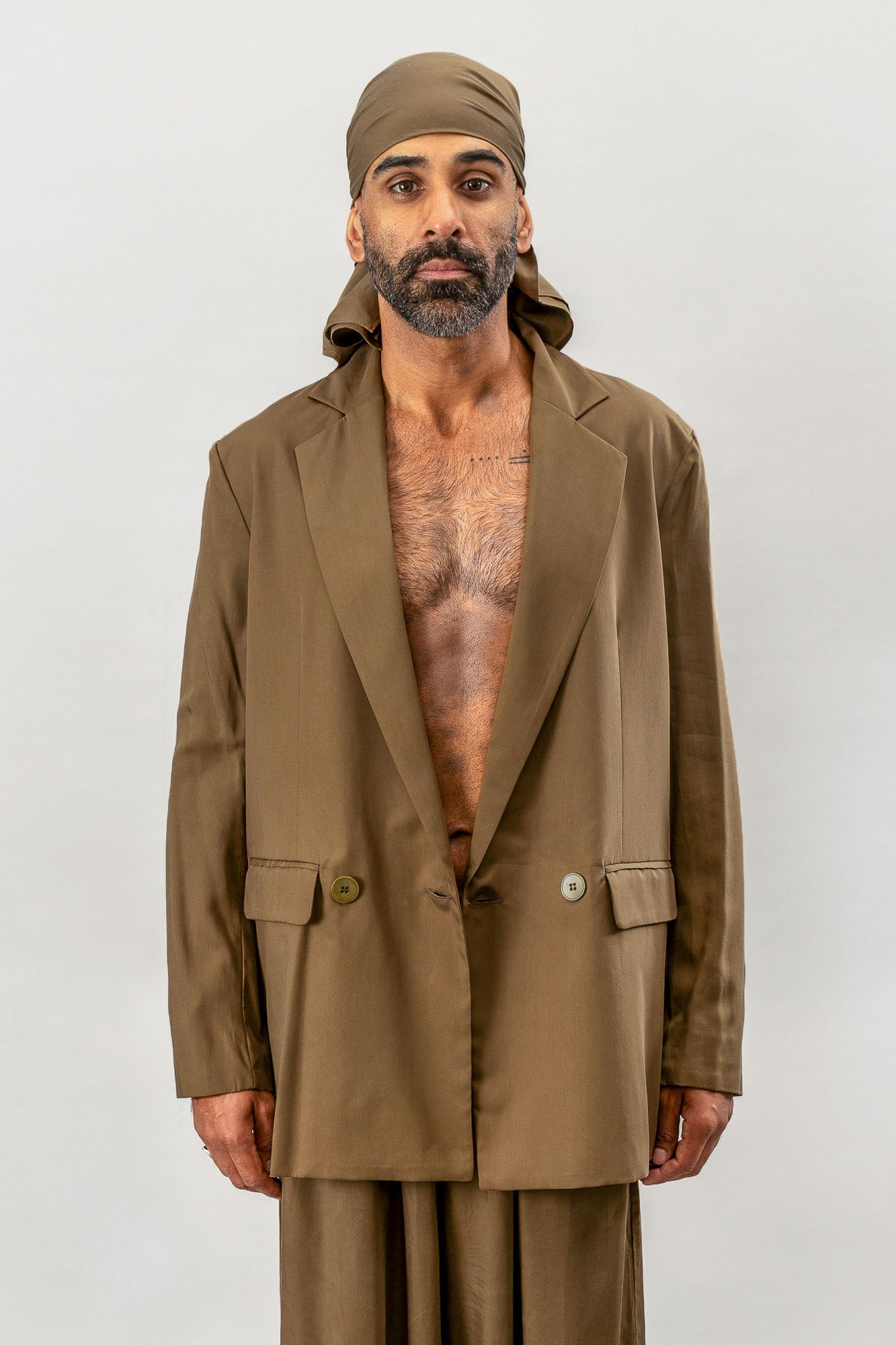 Double Breasted Blazer - Olive