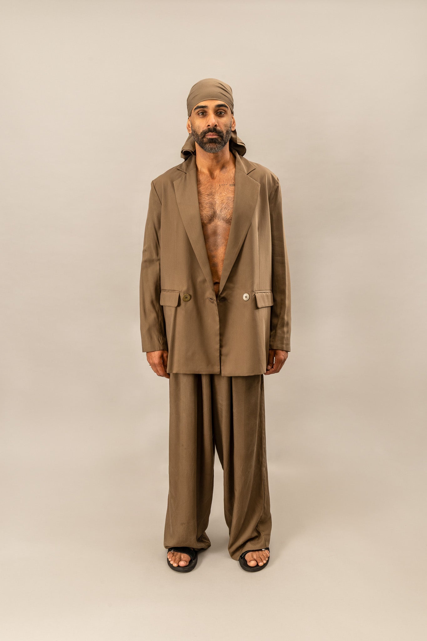 Double Breasted Blazer - Olive